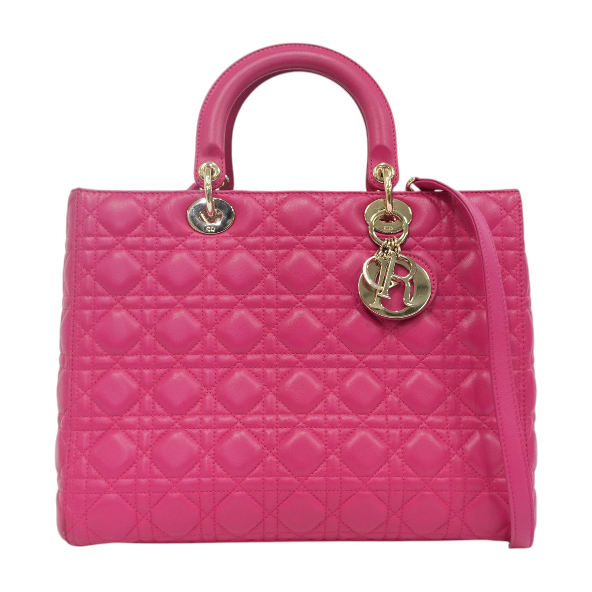 Pre-Owned Dior Lady Dior Shoulder Bag Pink