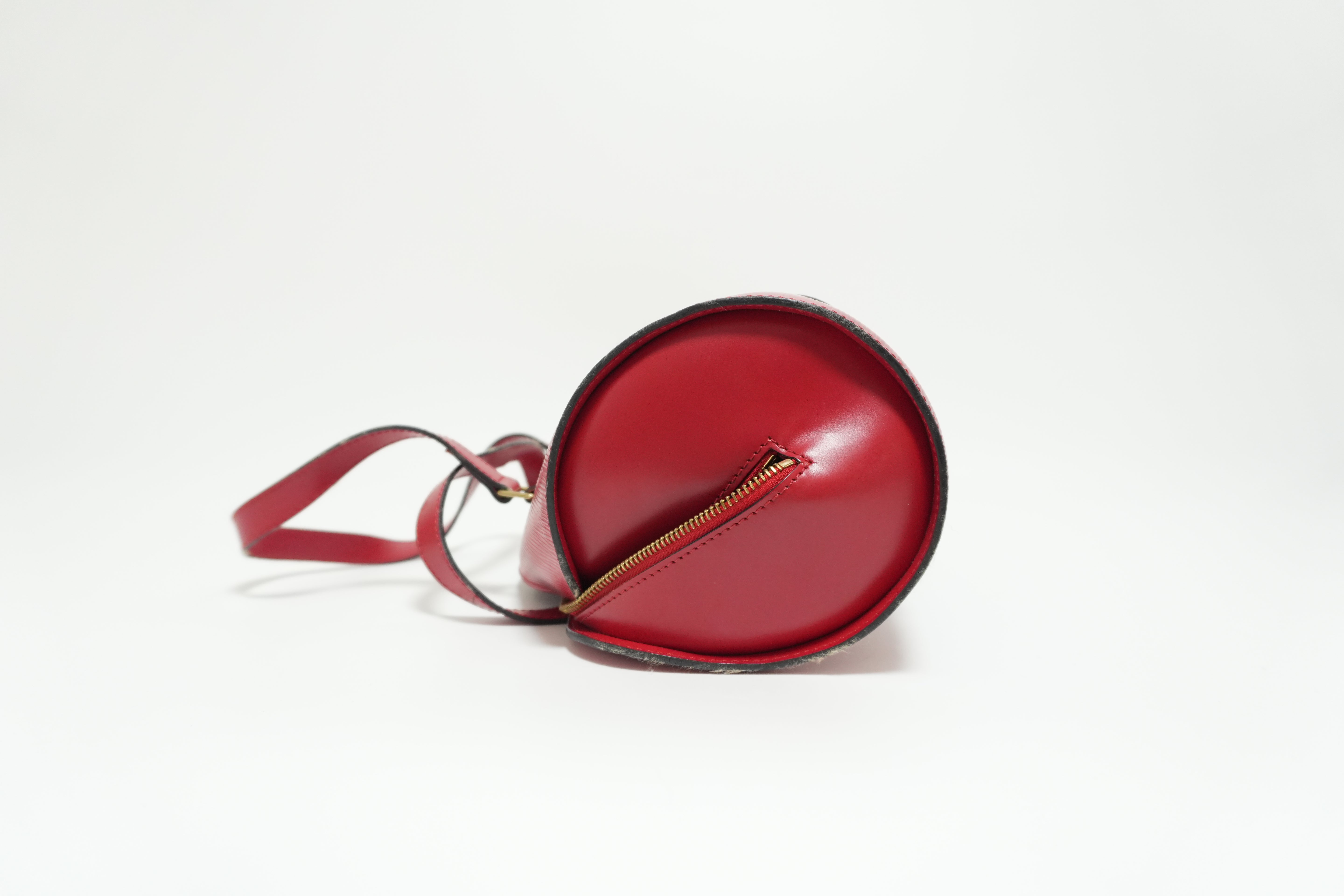 Louis Vuitton Epi Soufflot Handbag Red Used