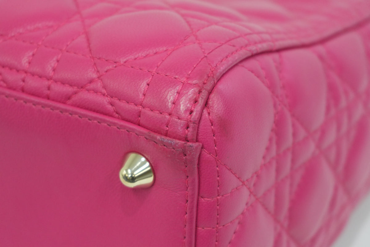 Pre-Owned Dior Lady Dior Shoulder Bag Pink