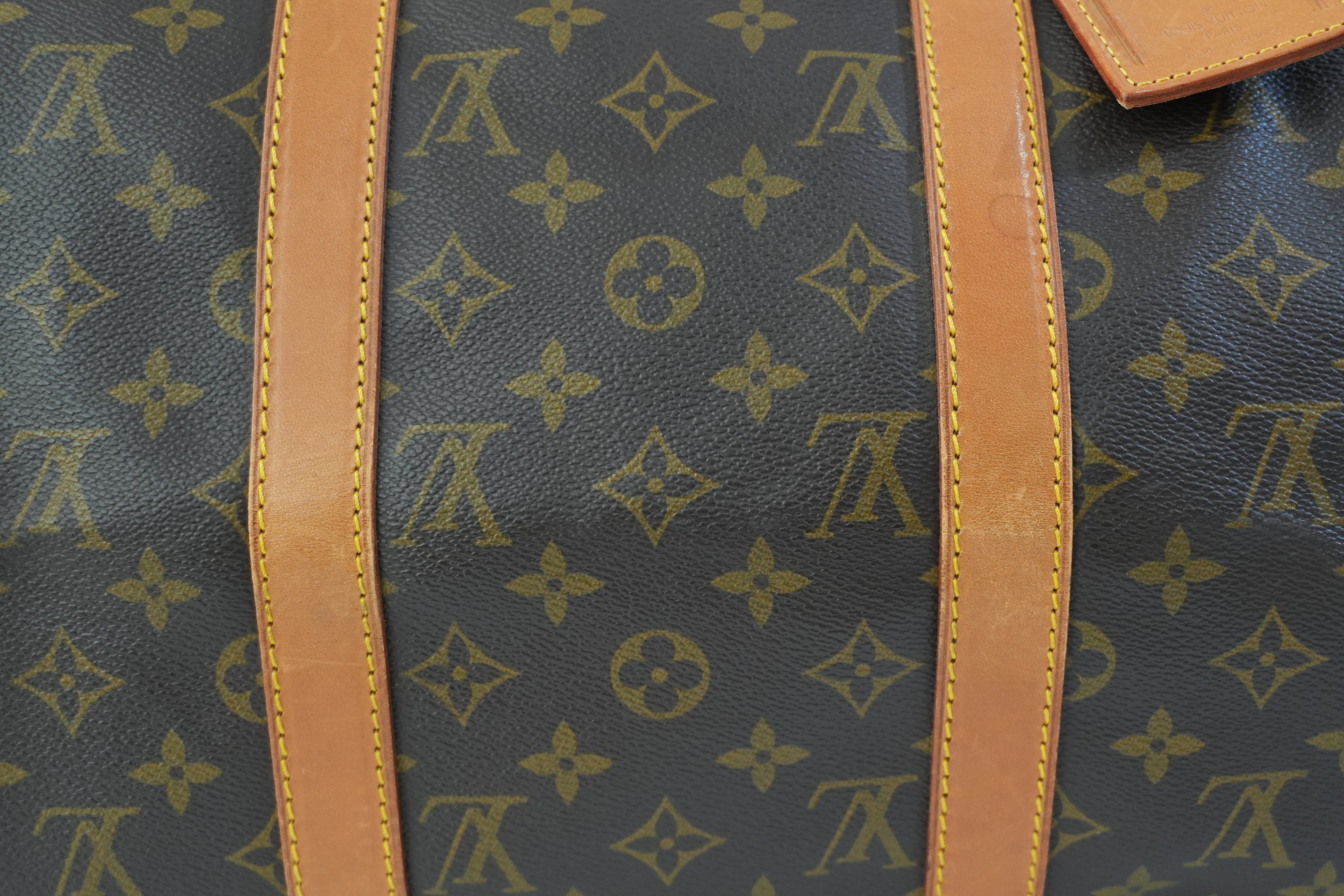 Pre-owned Louis Vuitton Monogram Keepall 50 Bandouliere Travel Bag