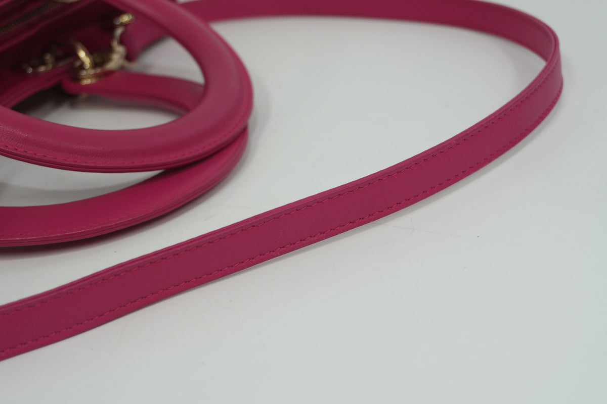 Pre-Owned Dior Lady Dior Shoulder Bag Pink