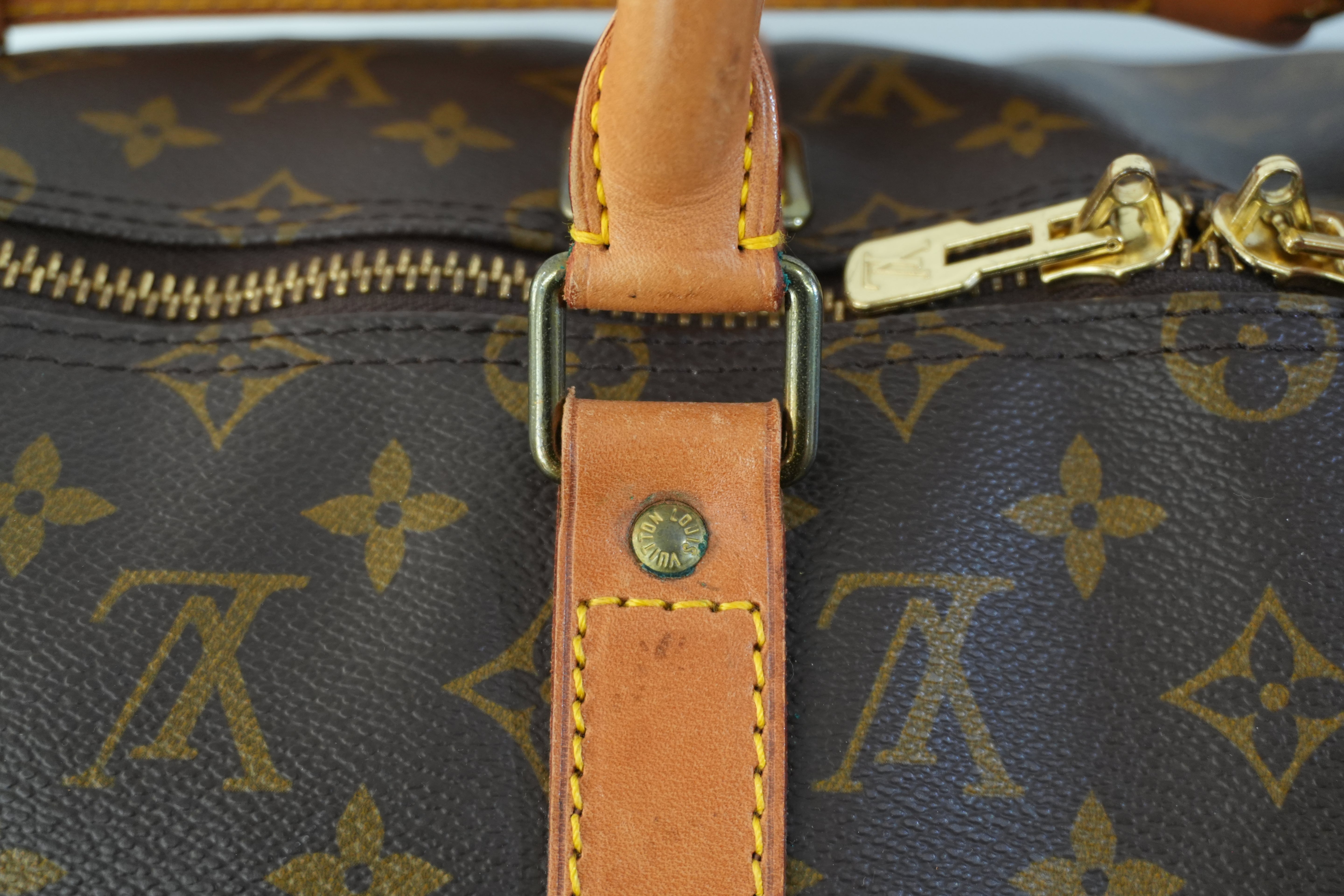 Pre-owned Louis Vuitton Monogram Keepall 50 Bandouliere Travel Bag