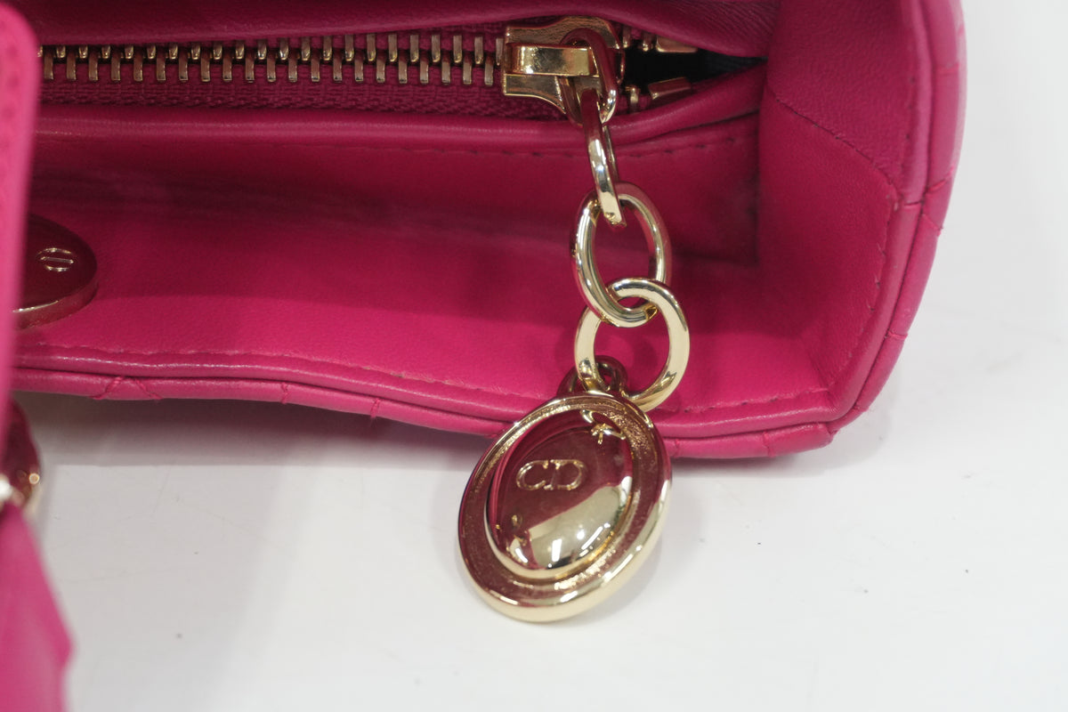 Pre-Owned Dior Lady Dior Shoulder Bag Pink
