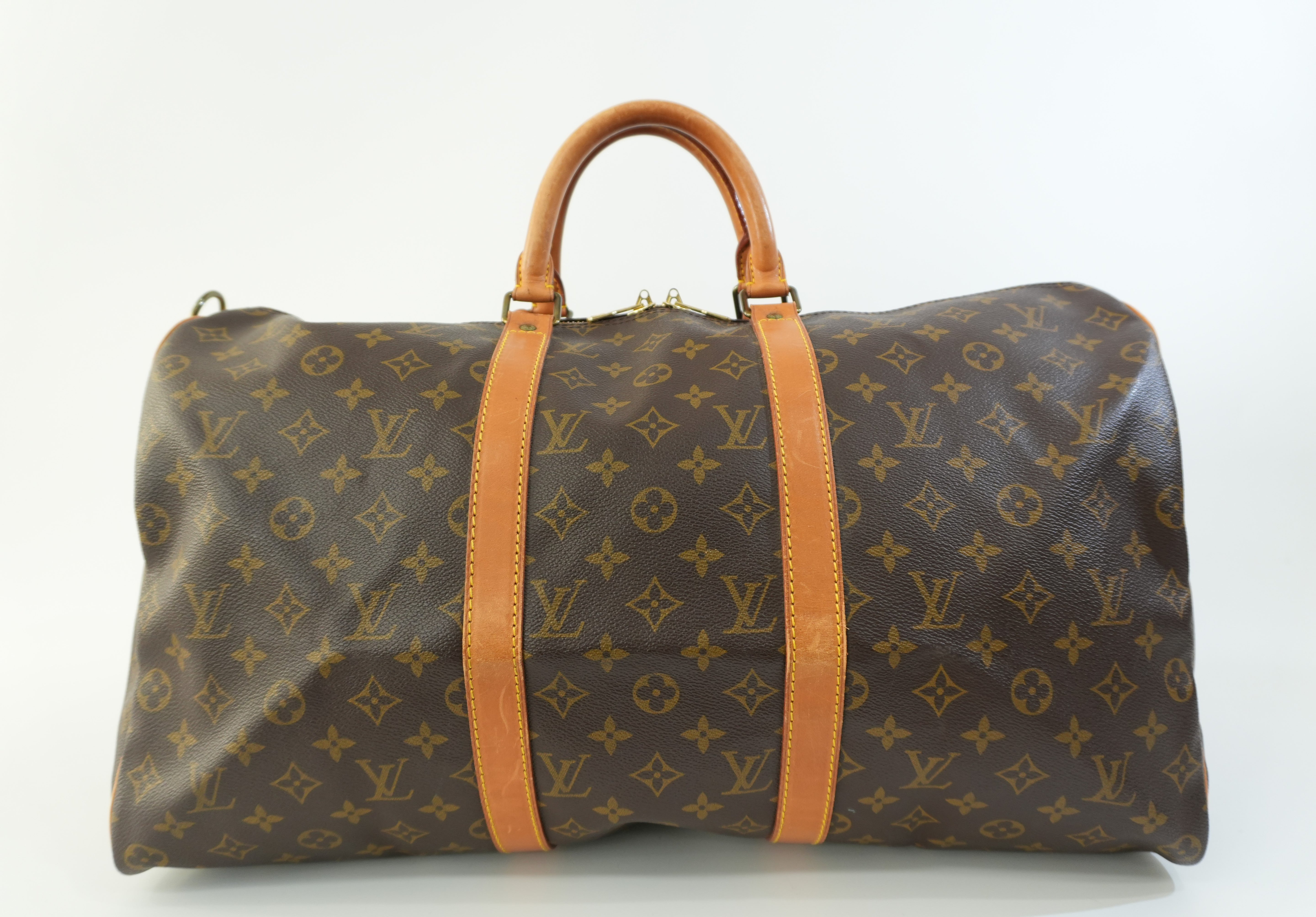 Pre-owned Louis Vuitton Monogram Keepall 50 Bandouliere Travel Bag