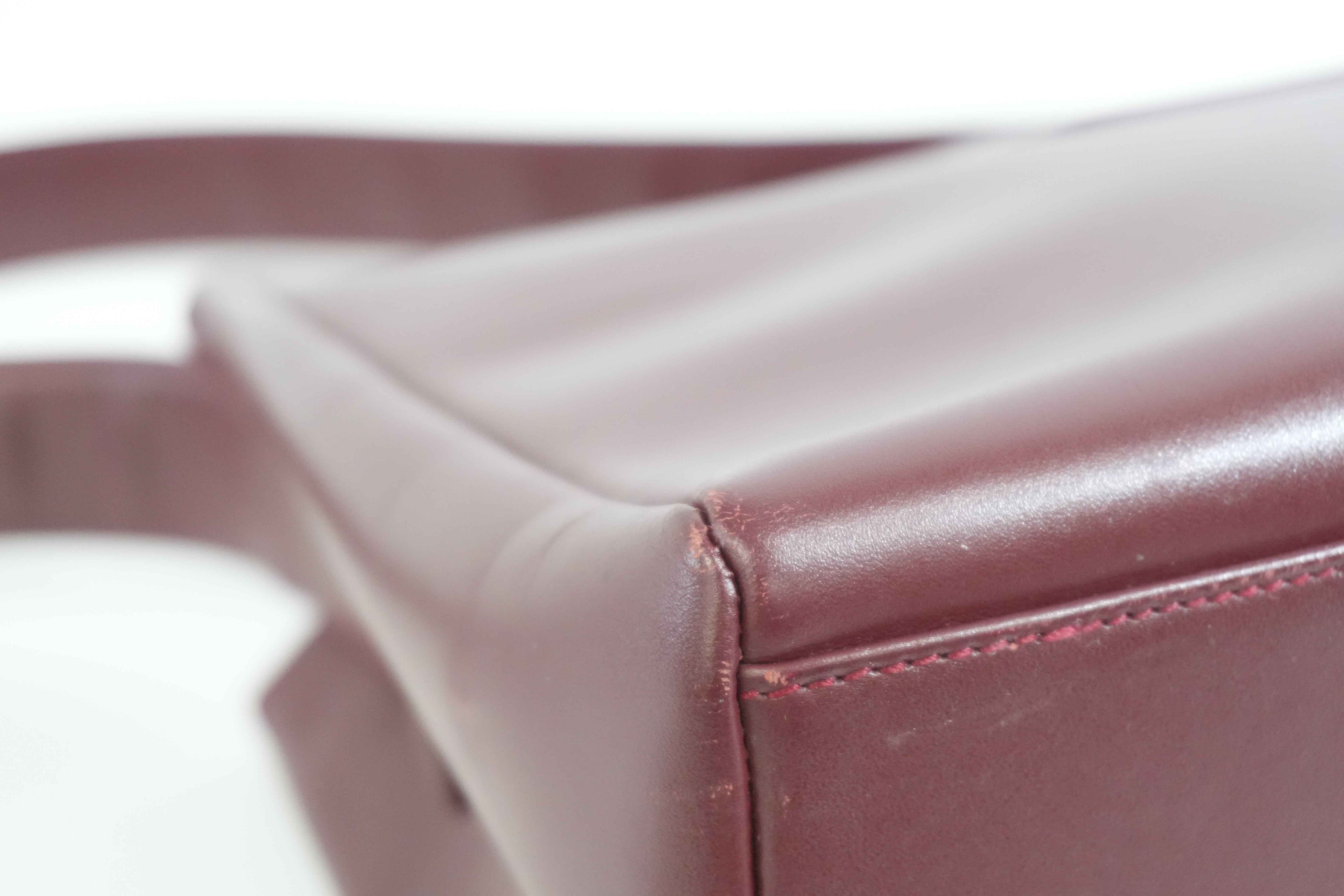 Pre-owned Cartier Crossbody Bag Burgundy