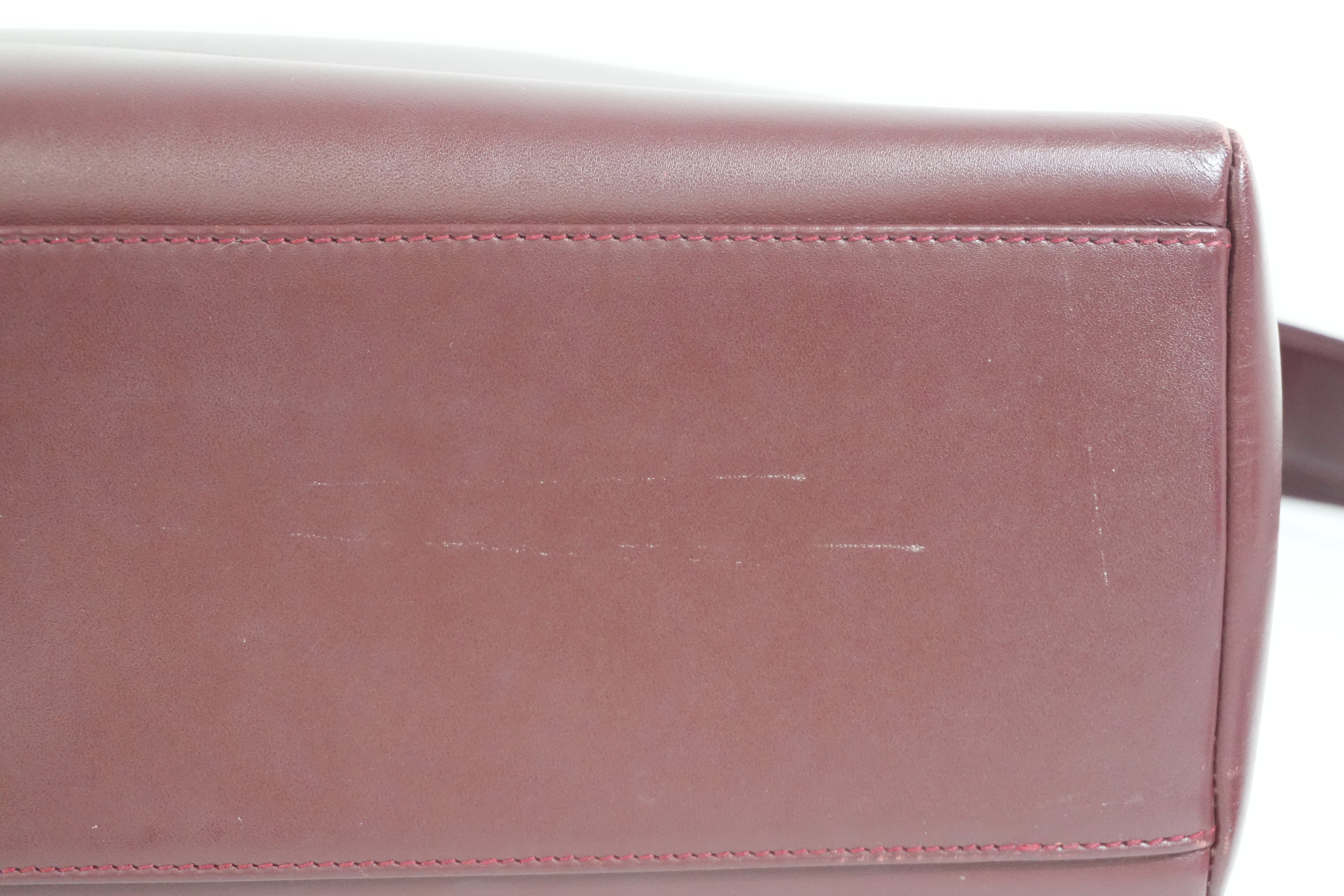 Pre-owned Cartier Crossbody Bag Burgundy