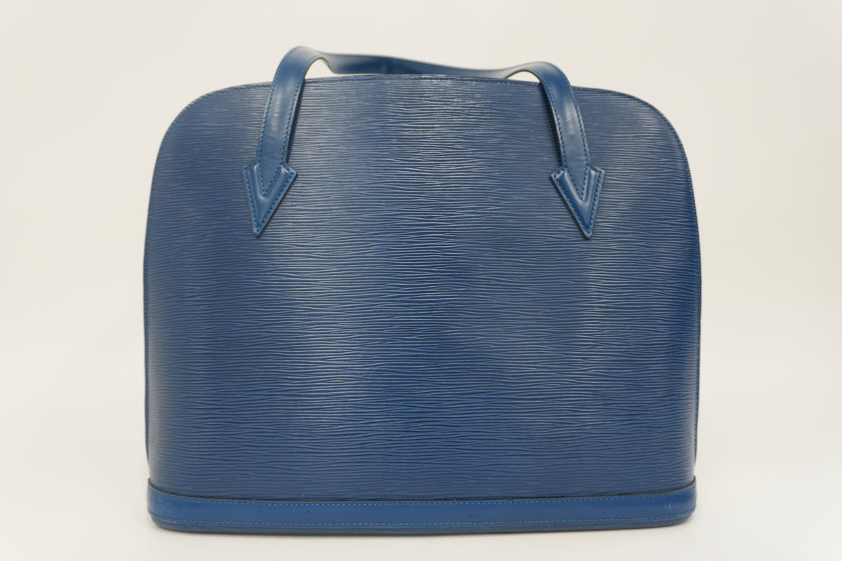 Pre-Owned Louis Vuitton Epi Lussac Shoulder Bag Blue