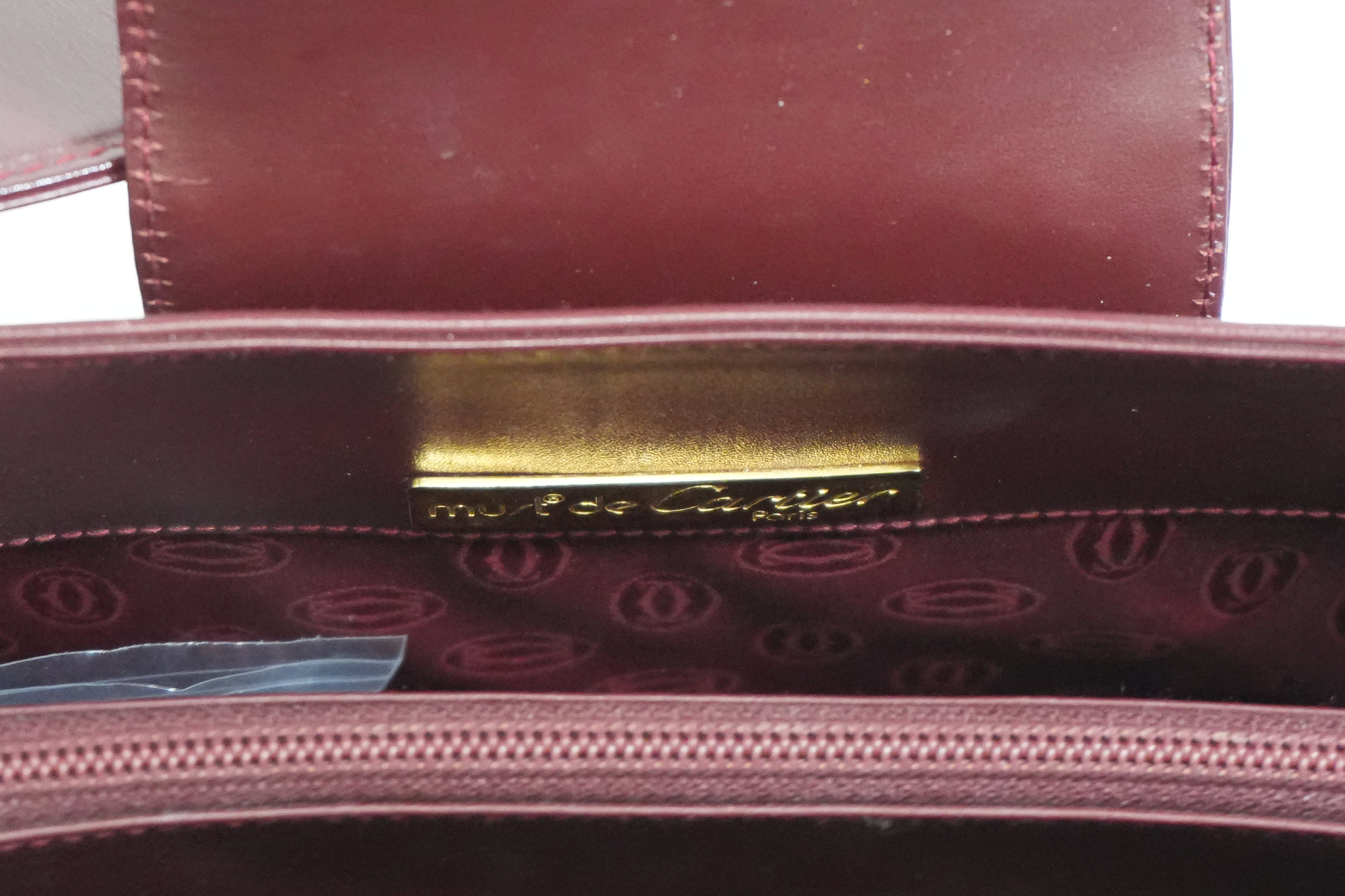 Pre-owned Cartier Crossbody Bag Burgundy