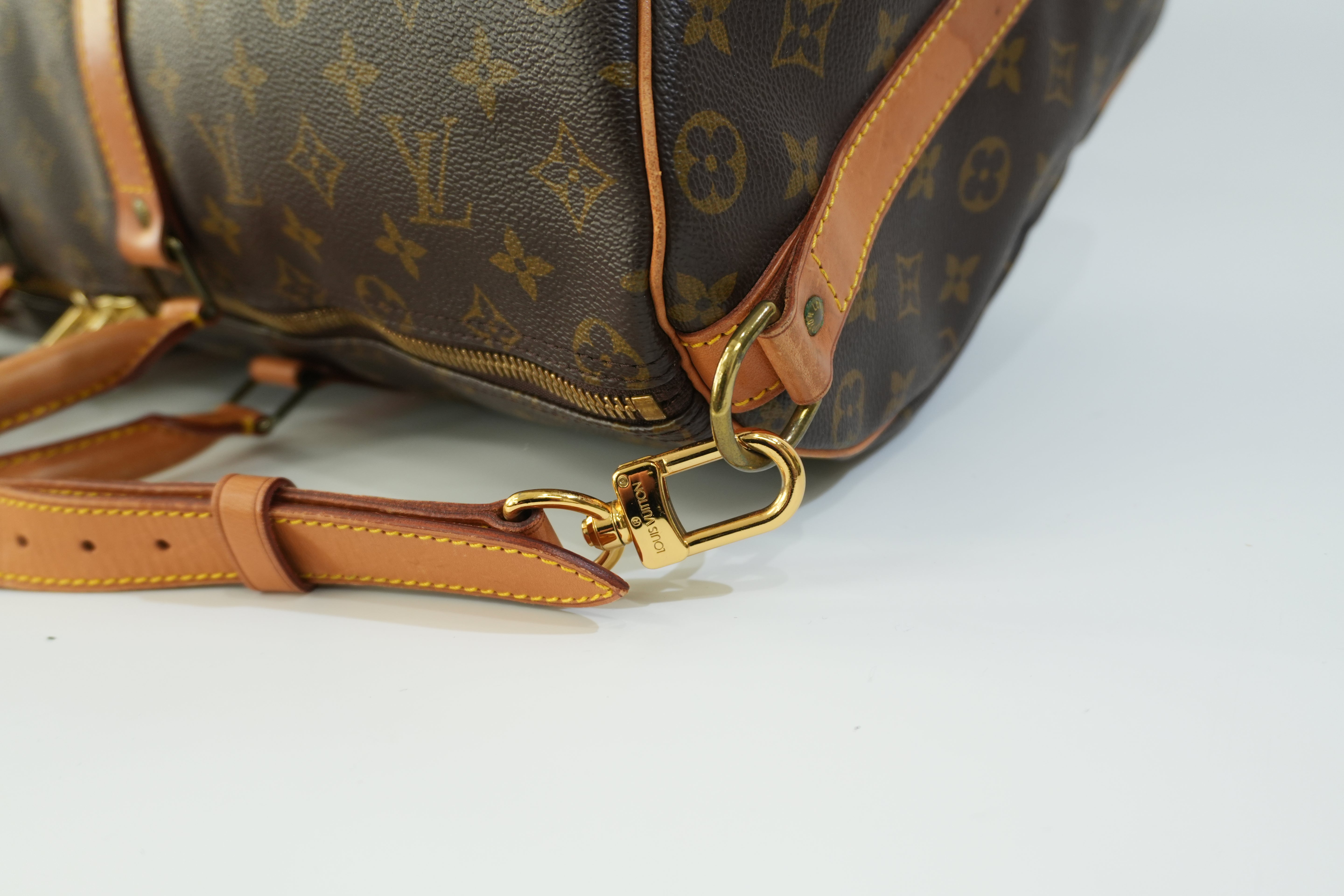 Pre-owned Louis Vuitton Monogram Keepall 50 Bandouliere Travel Bag
