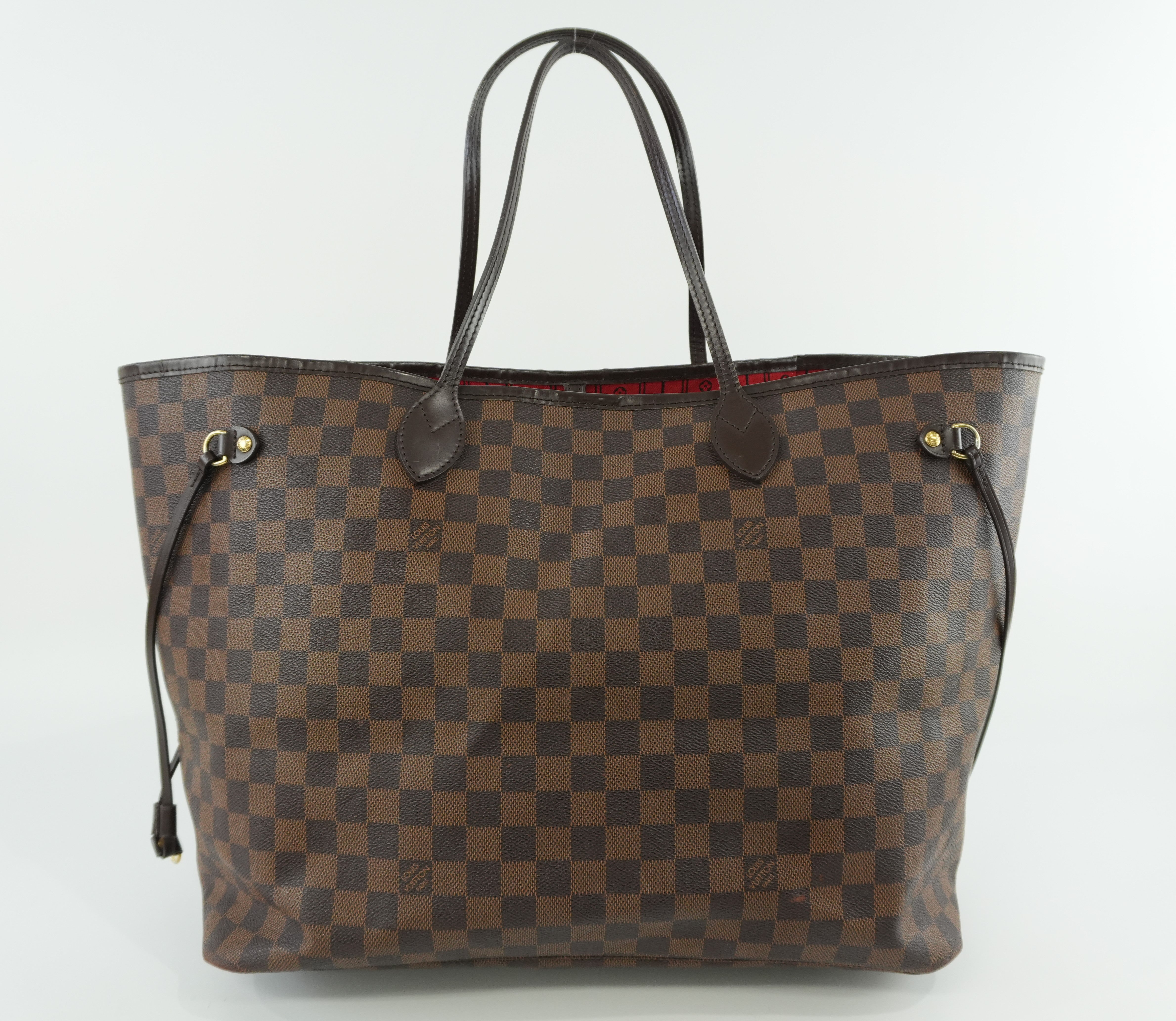 Louis Vuitton Damier Ebene Neverfull GM Shoulder Bag Used