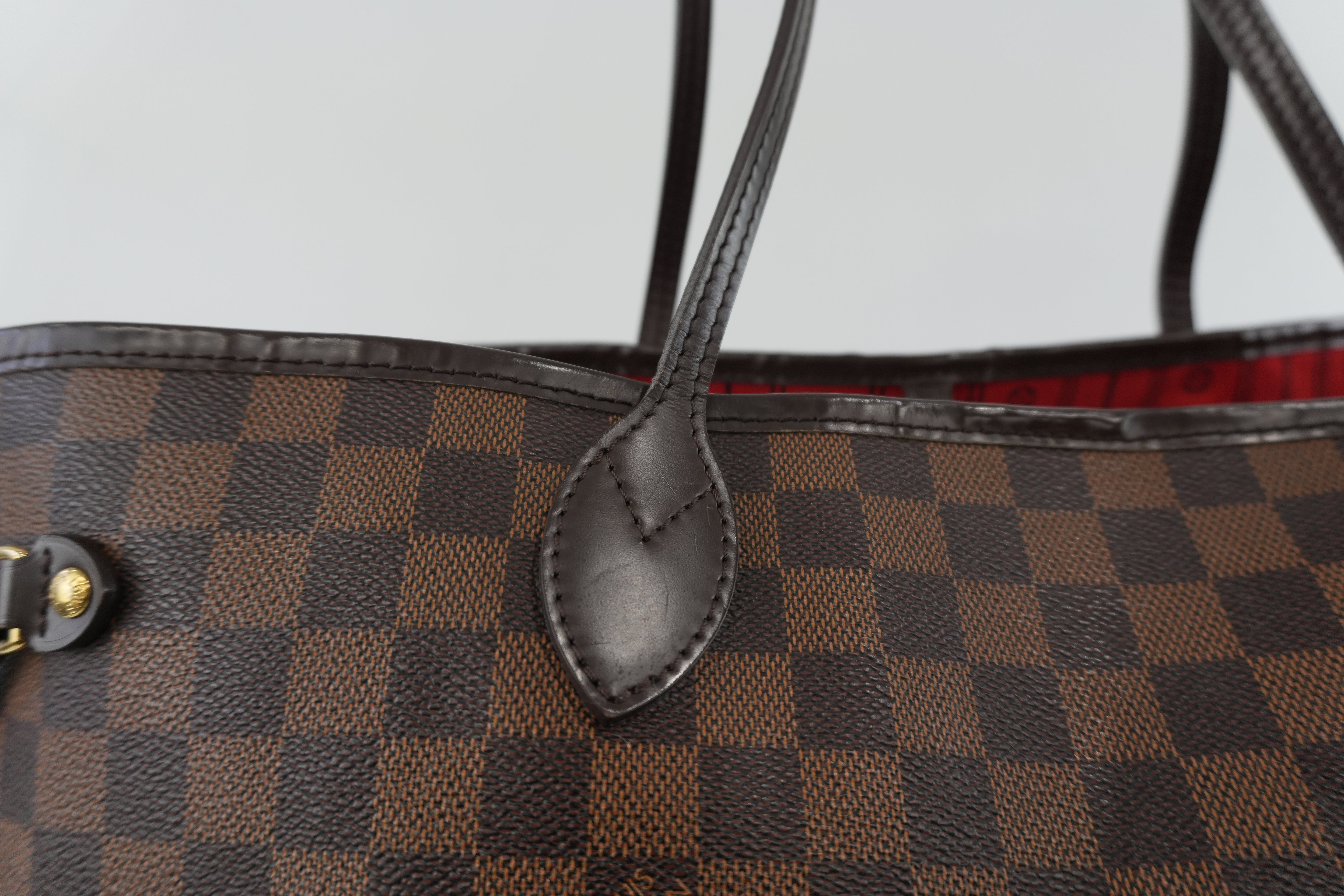 Louis Vuitton Damier Ebene Neverfull GM Shoulder Bag Used