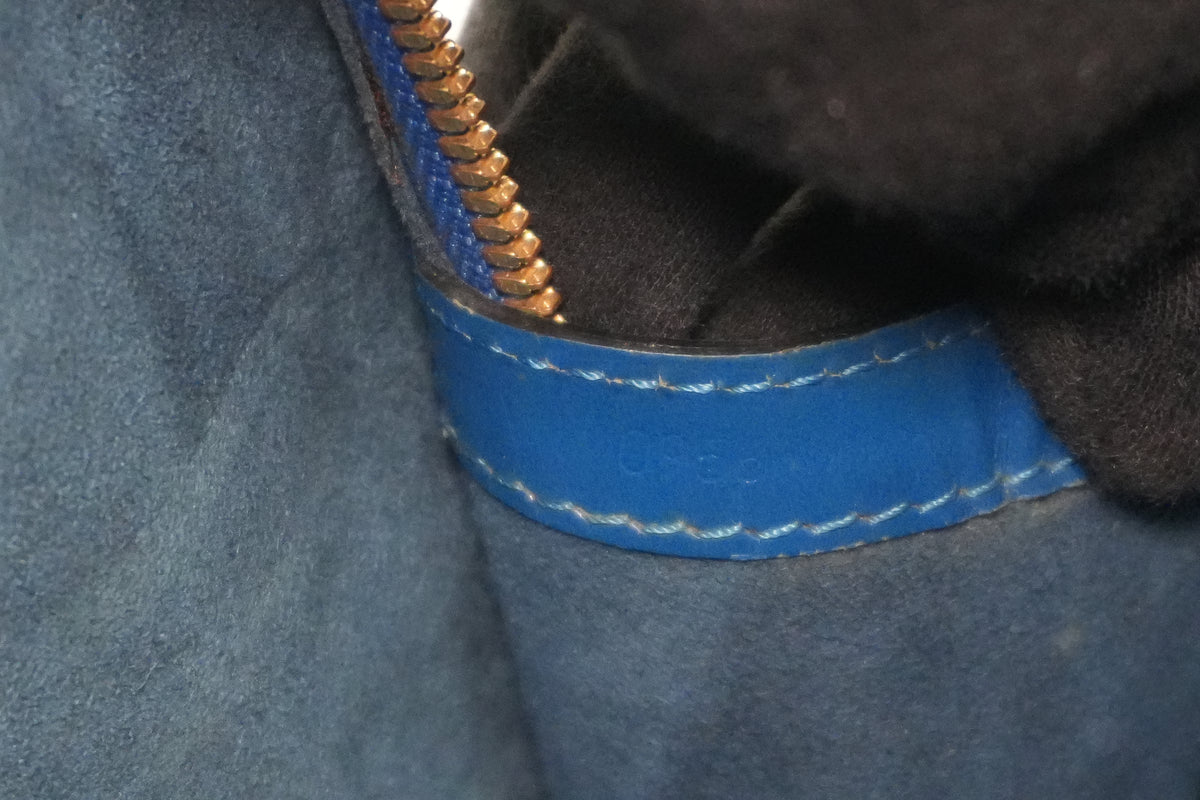 Pre-Owned Louis Vuitton Epi Lussac Shoulder Bag Blue