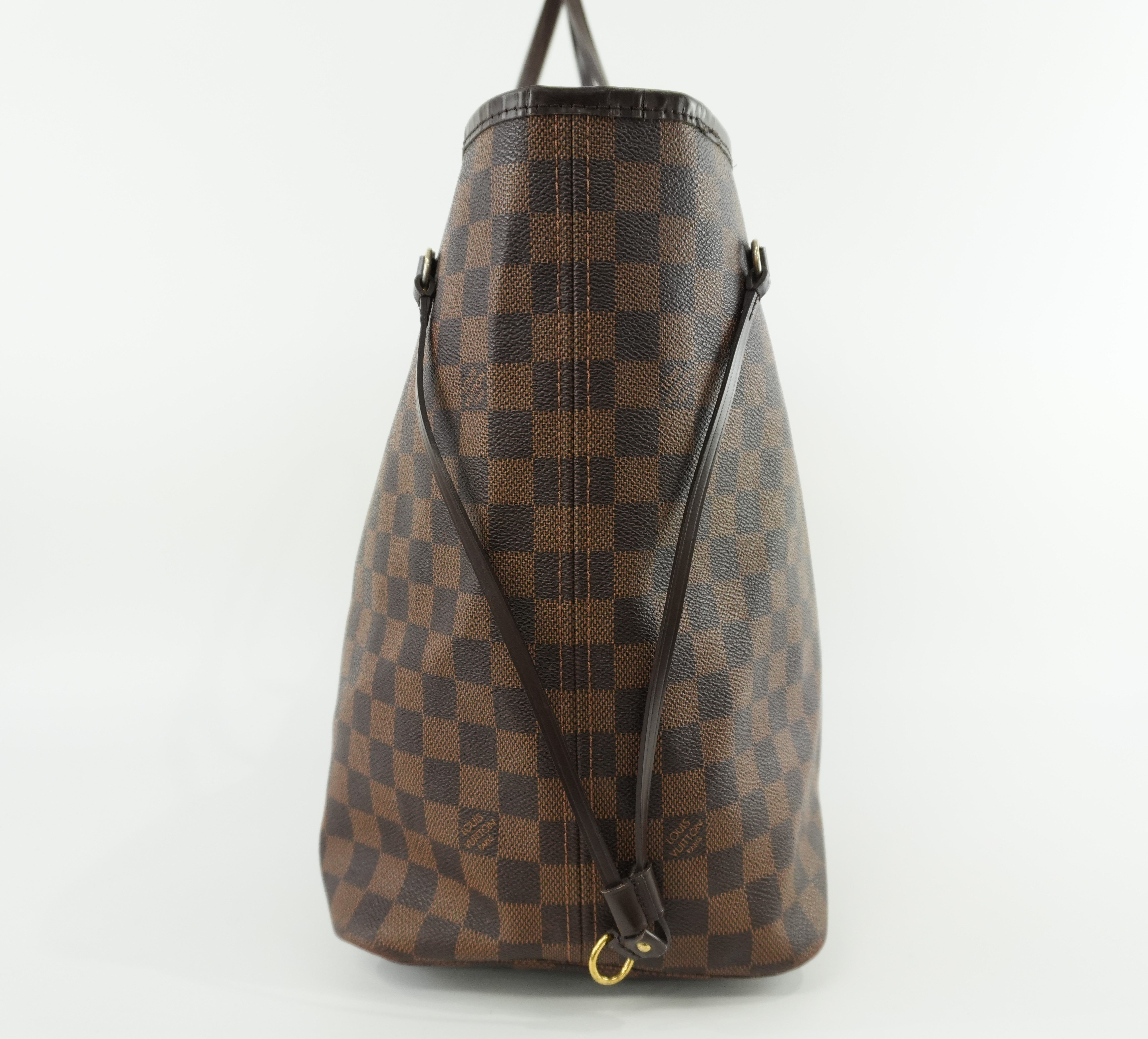 Louis Vuitton Damier Ebene Neverfull GM Shoulder Bag Used