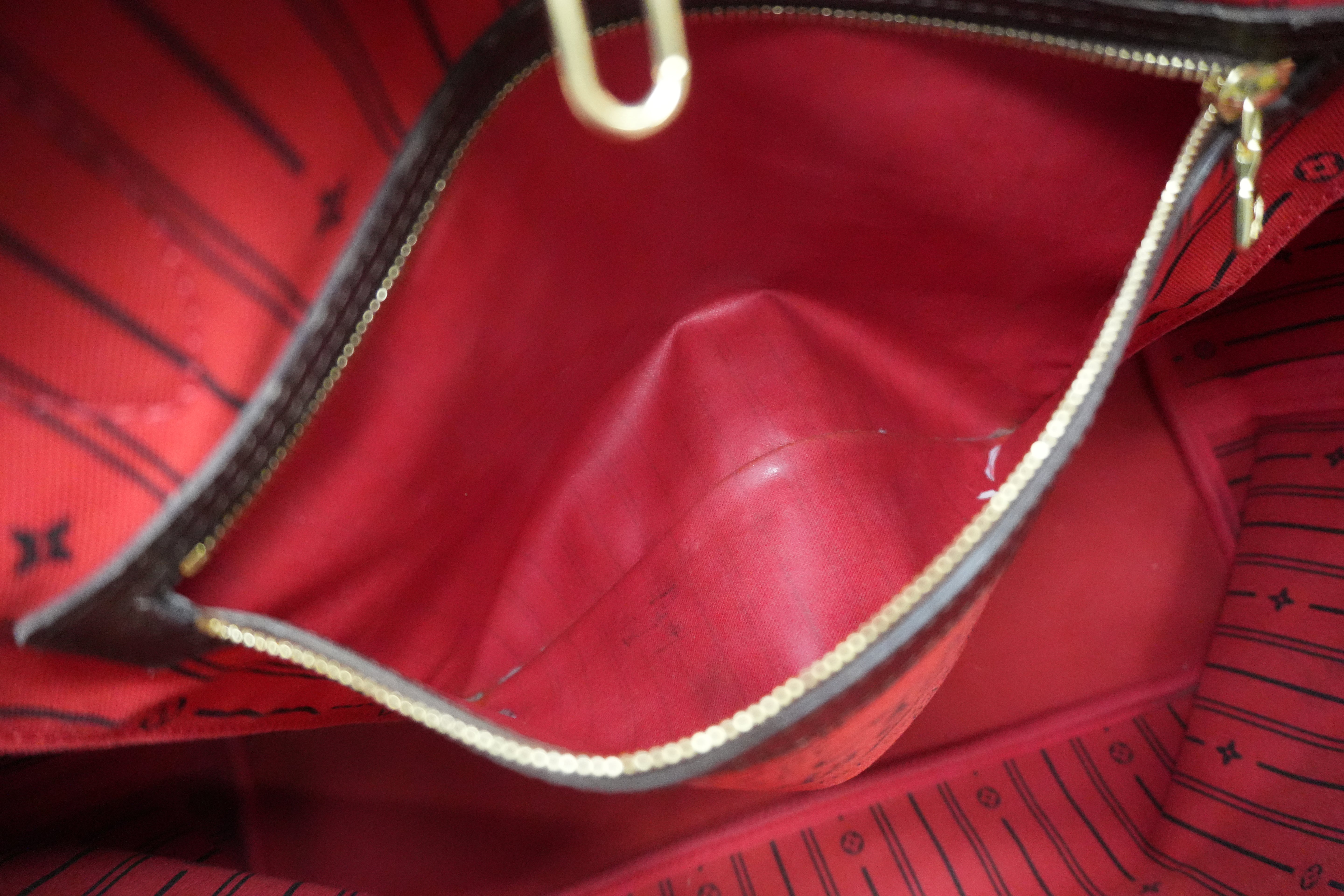 Louis Vuitton Damier Ebene Neverfull GM Shoulder Bag Used