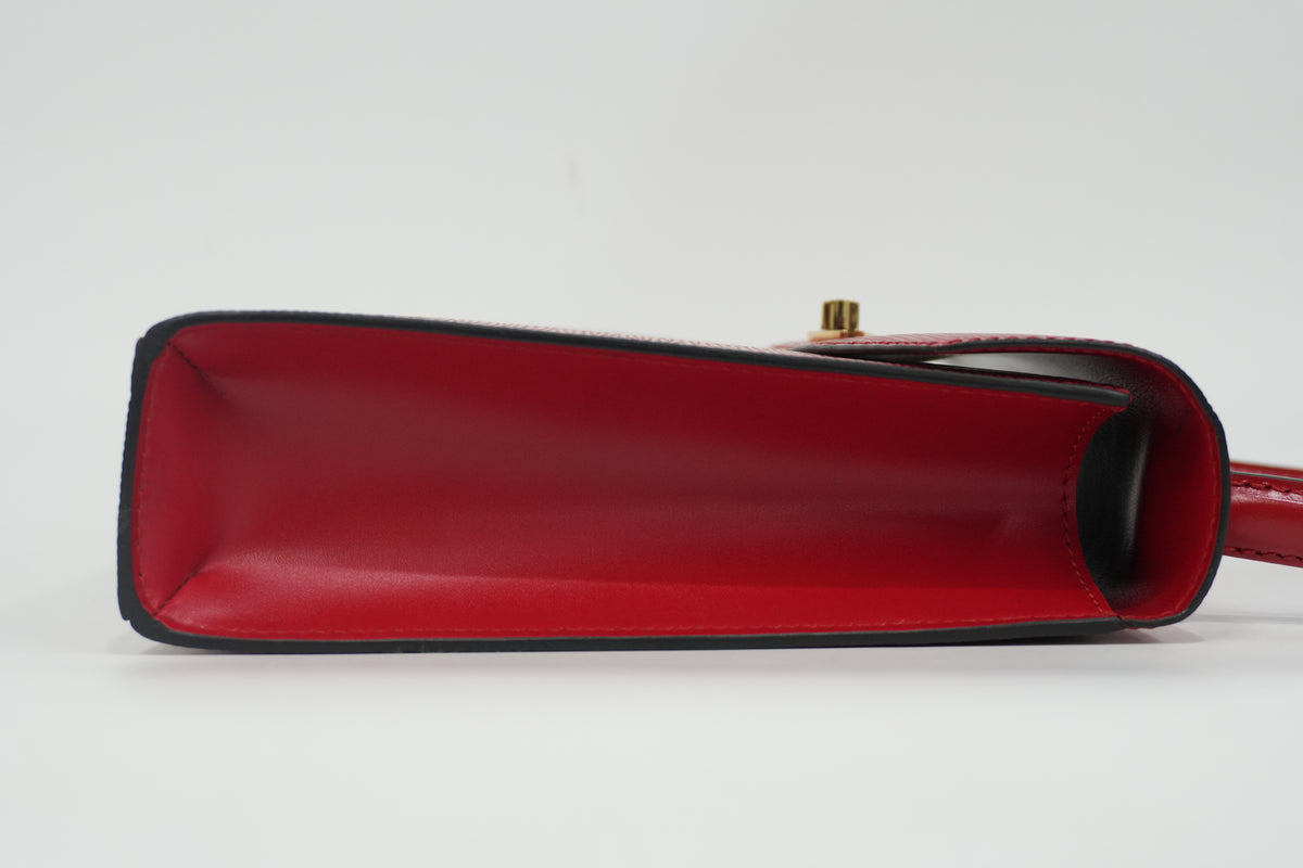 Pre-Owned Louis Vuitton Epi Malesherbe Handbag Red