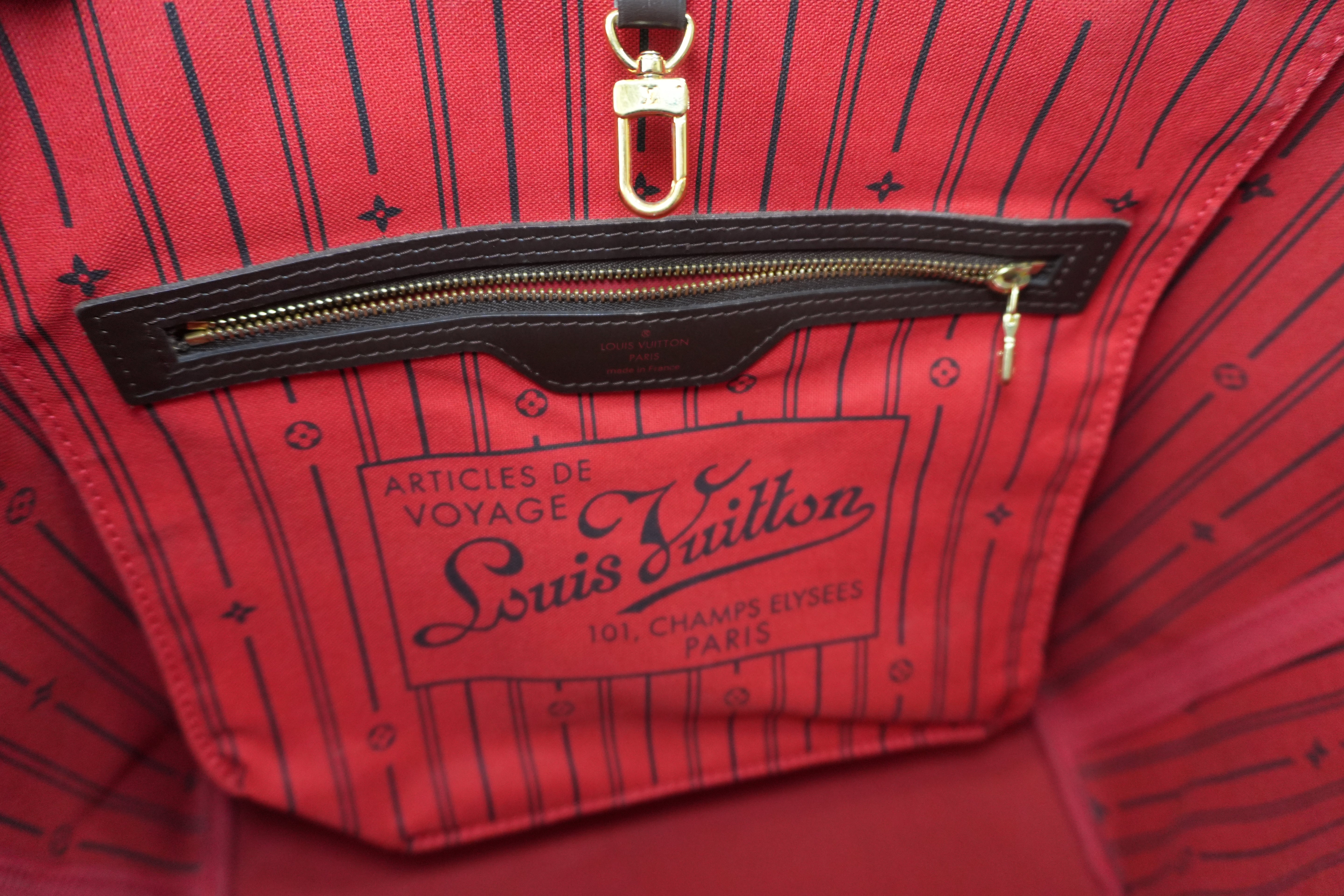 Pre-owned Louis Vuitton Damier Ebene Neverfull MM Tote Bag