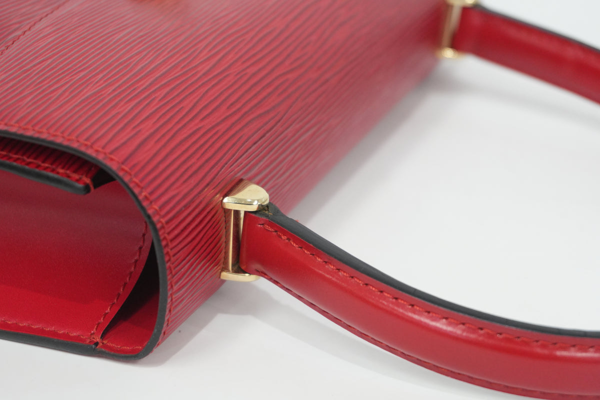Pre-Owned Louis Vuitton Epi Malesherbe Handbag Red