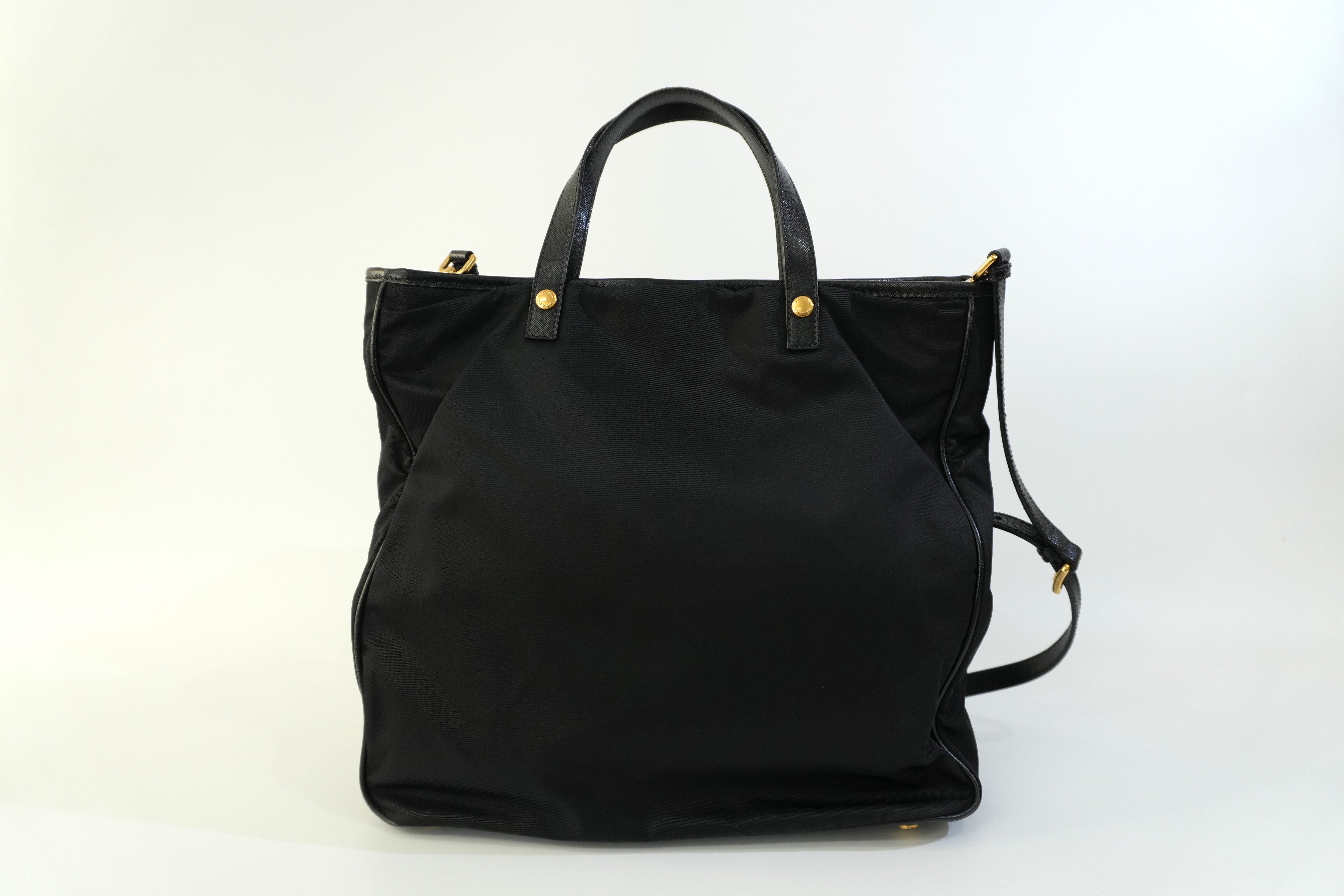 Pre-owned Prada Nylon Two Way Shoulder Bag Black