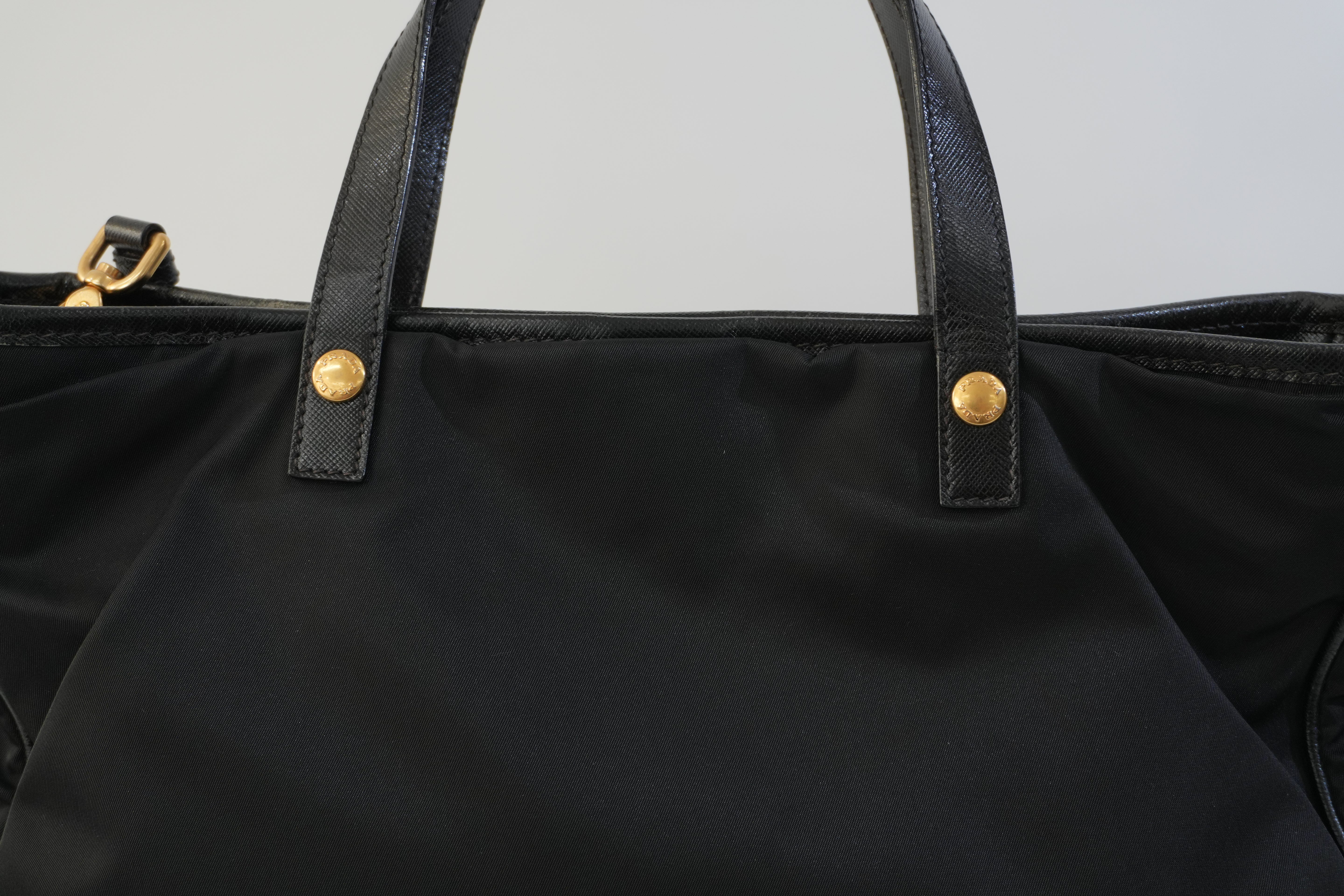 Pre-owned Prada Nylon Two Way Shoulder Bag Black