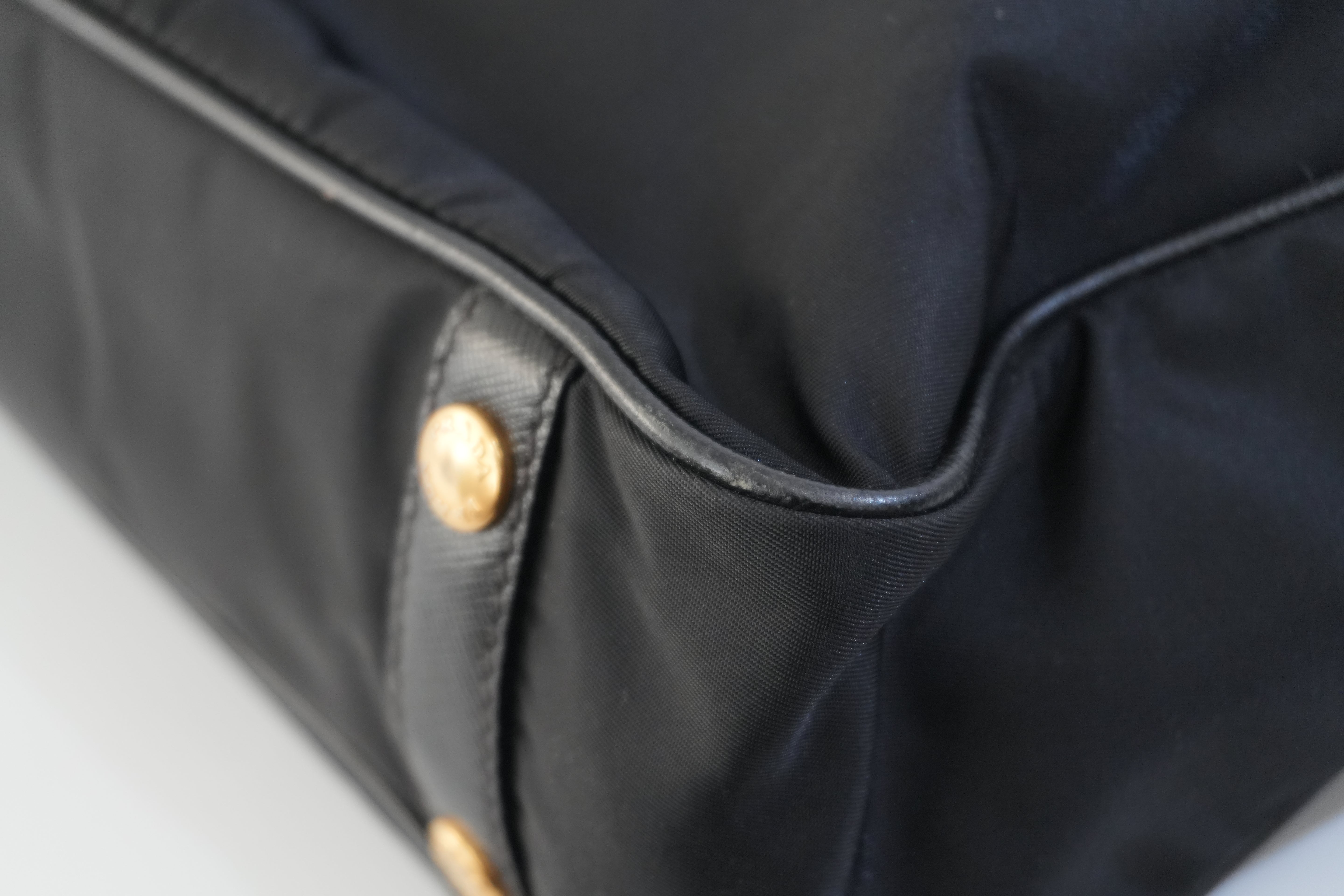 Pre-owned Prada Nylon Two Way Shoulder Bag Black