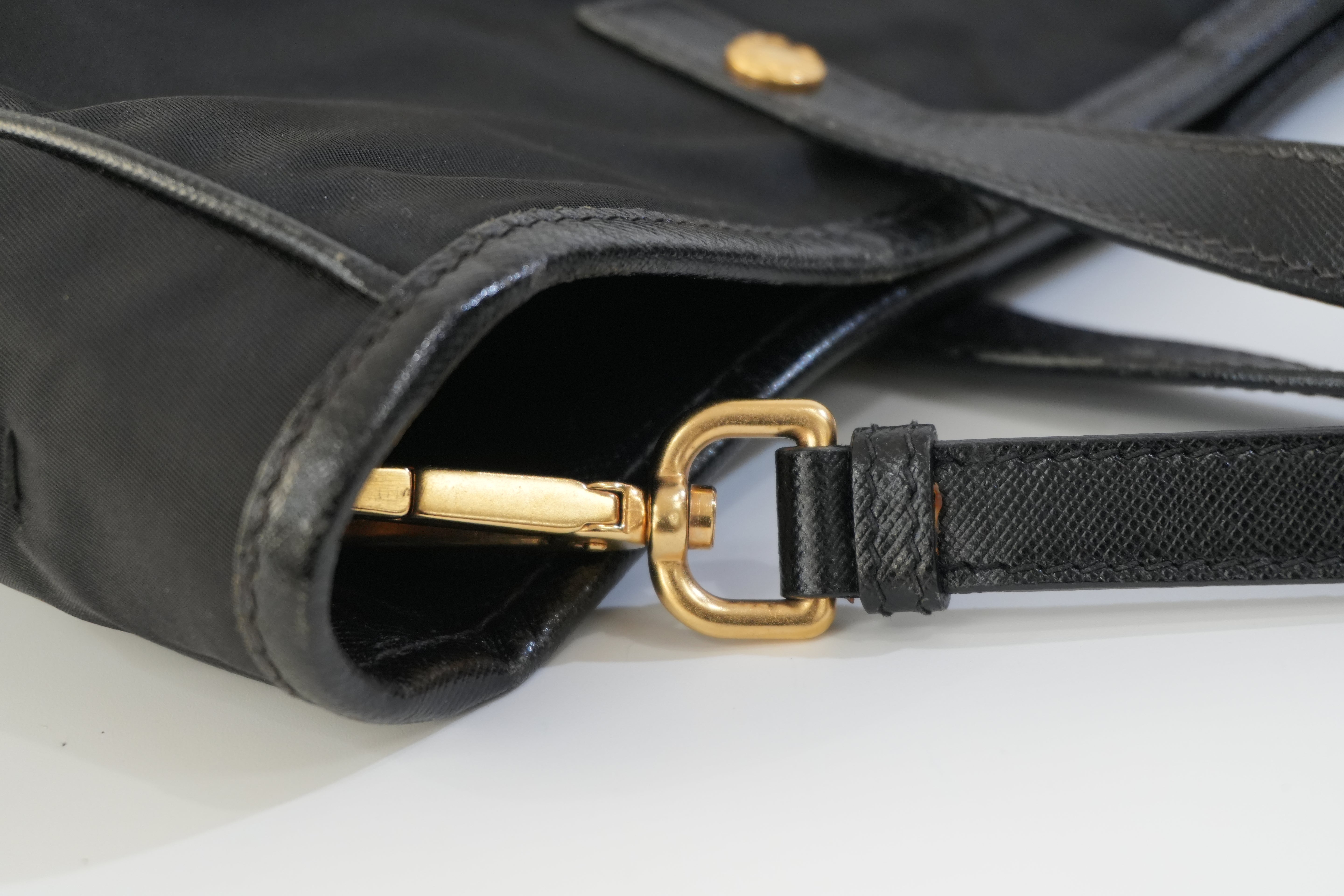 Pre-owned Prada Nylon Two Way Shoulder Bag Black