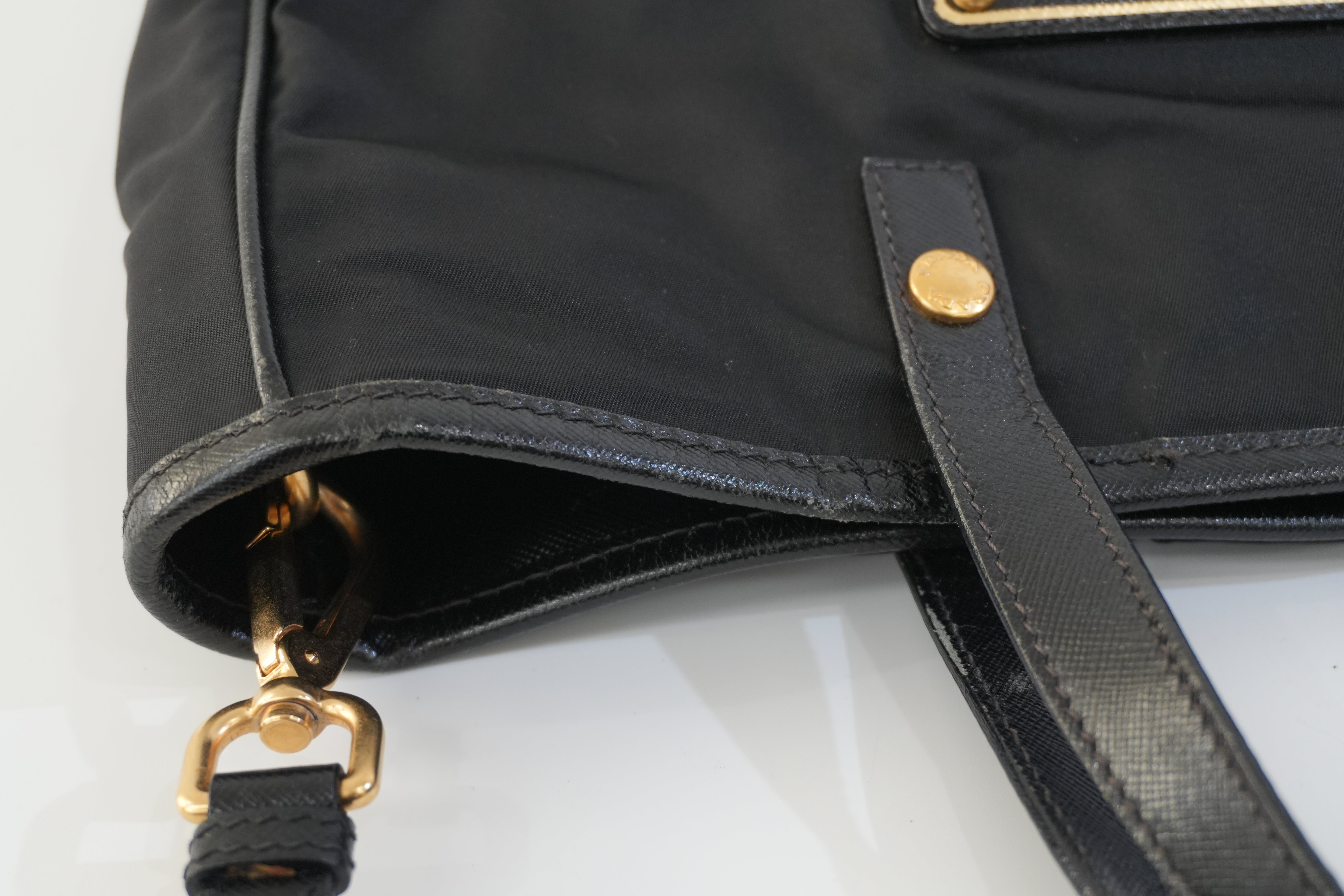 Pre-owned Prada Nylon Two Way Shoulder Bag Black