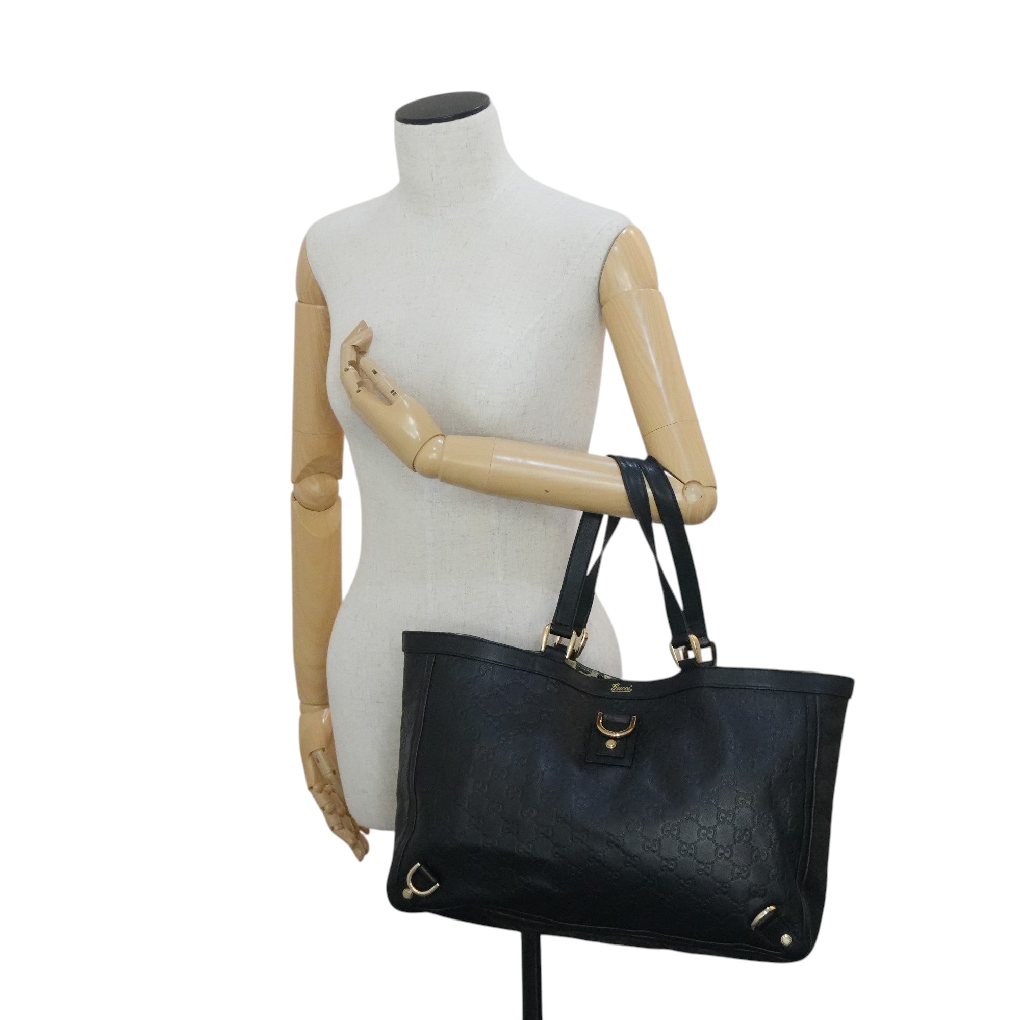 Pre-owned Gucci Abbey Tote Bag Black