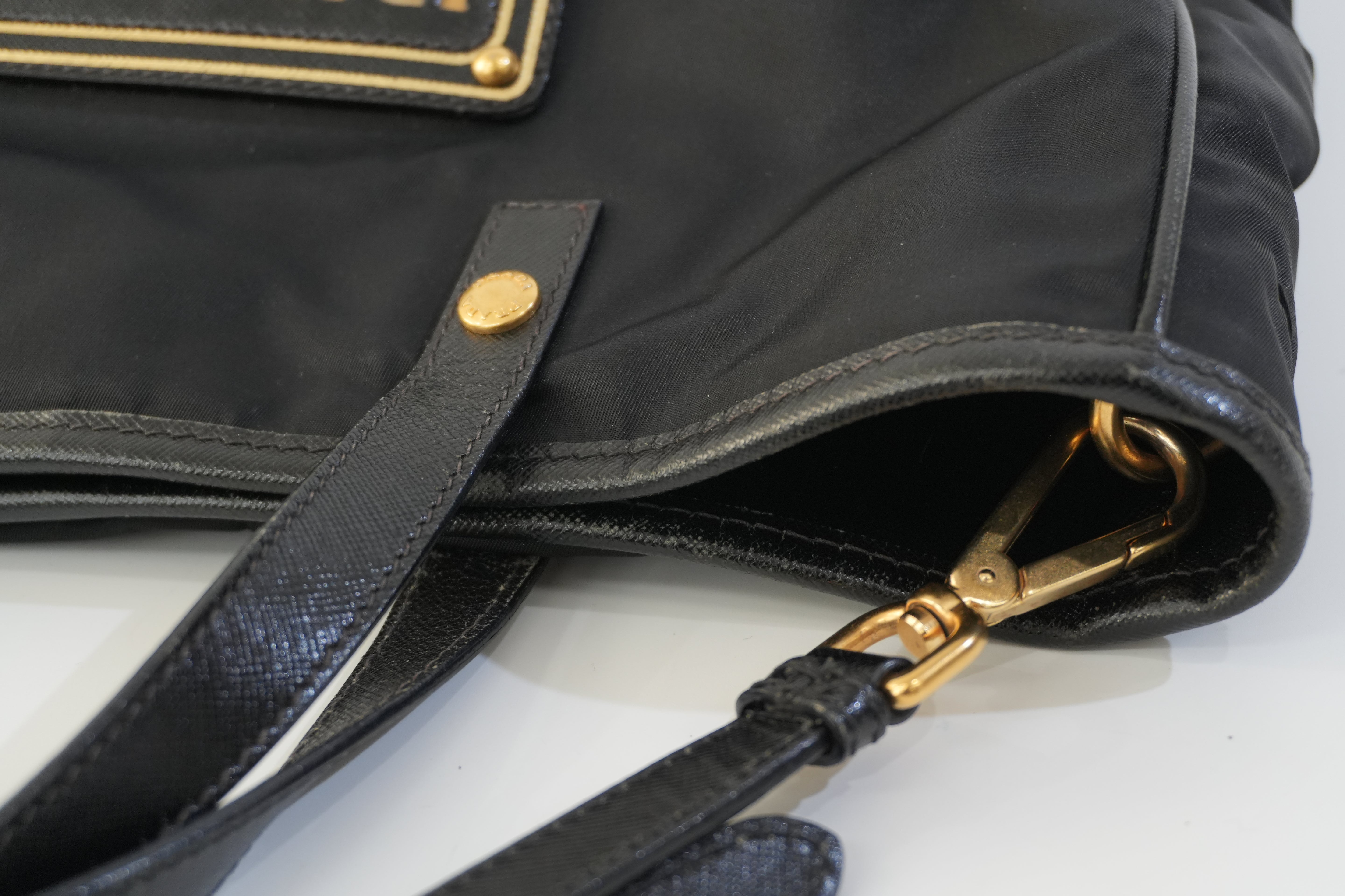 Pre-owned Prada Nylon Two Way Shoulder Bag Black