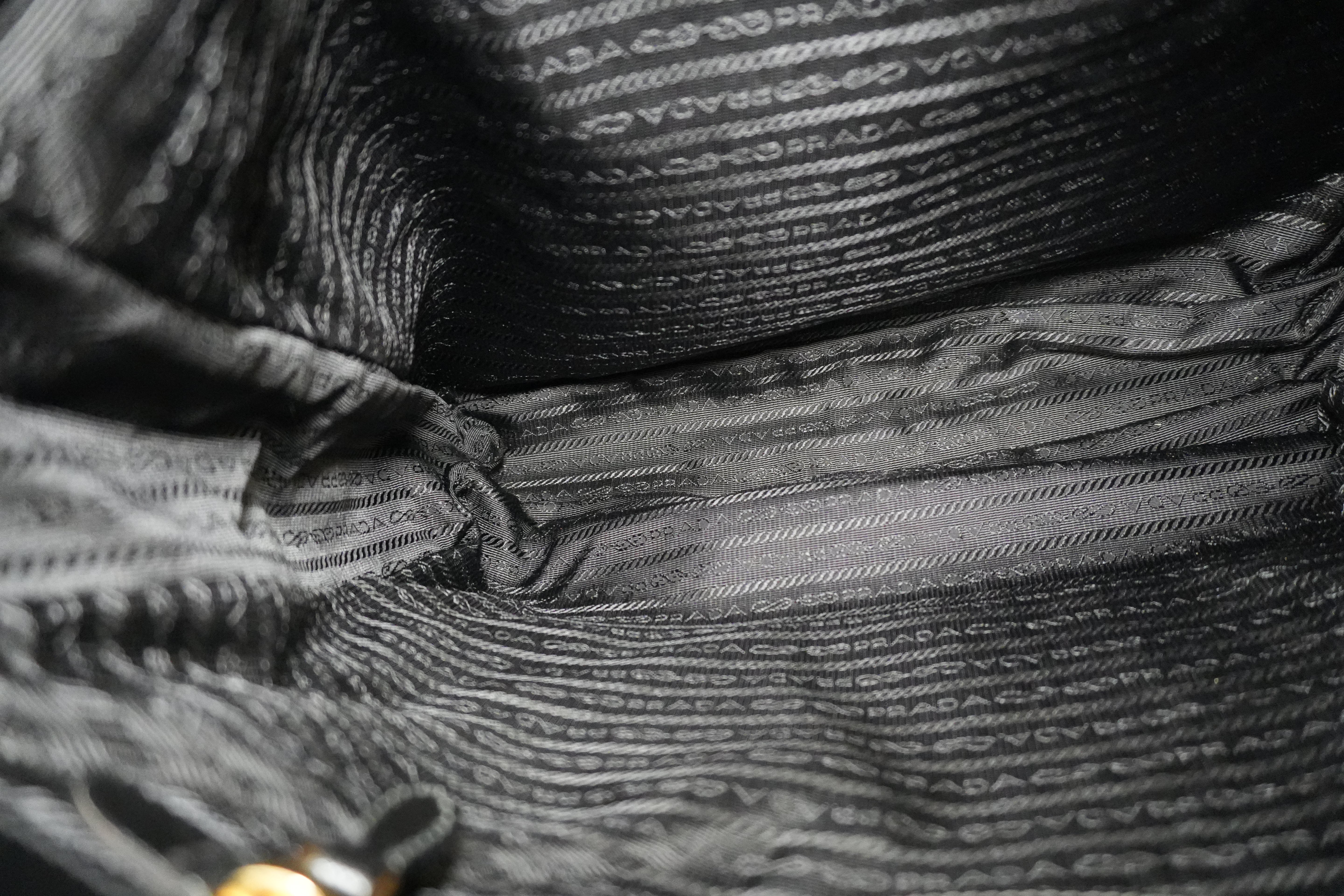 Pre-owned Prada Nylon Two Way Shoulder Bag Black