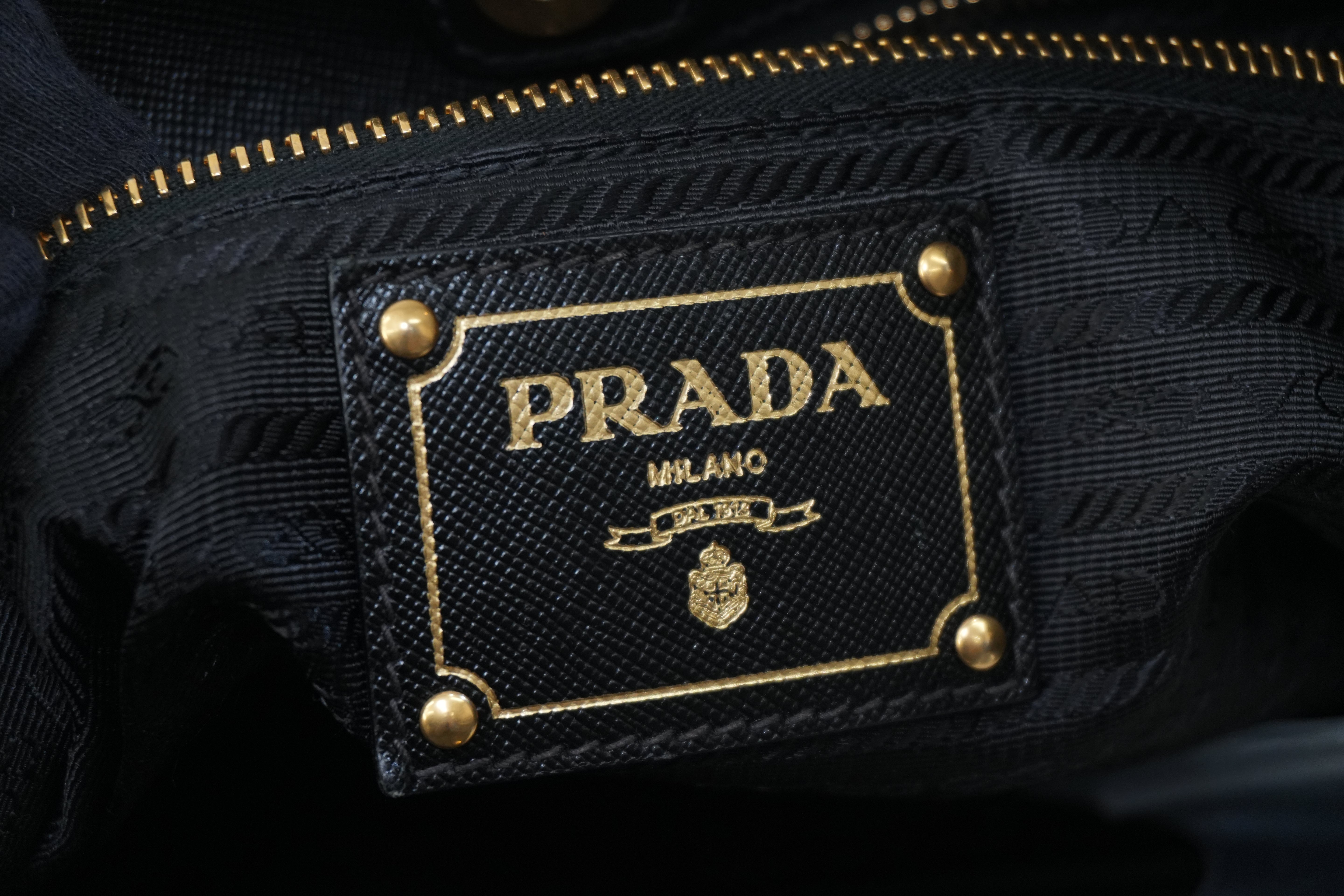 Pre-owned Prada Nylon Two Way Shoulder Bag Black