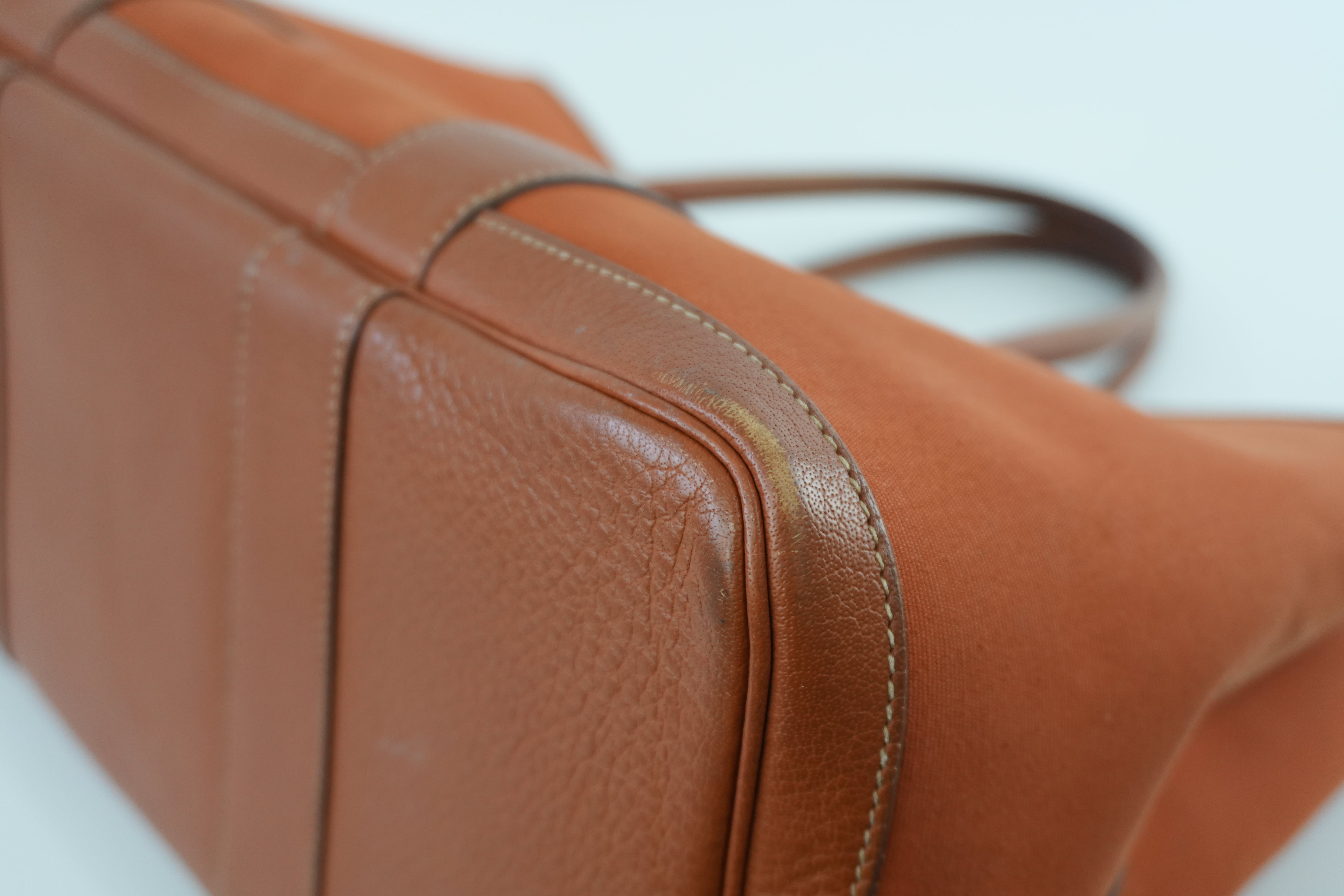 Hermes Garden Party Canvas Orange Used