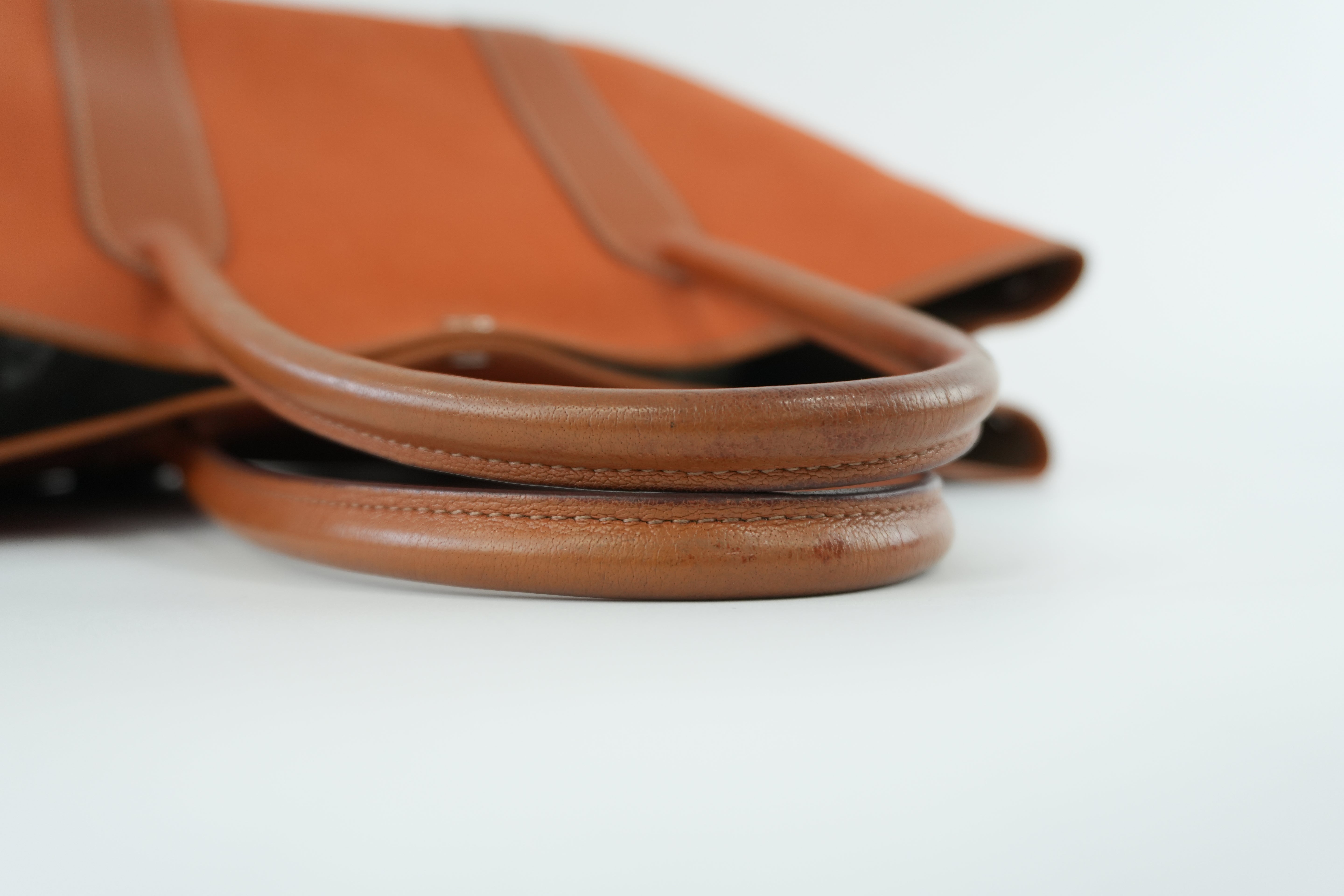 Hermes Garden Party Canvas Orange Used