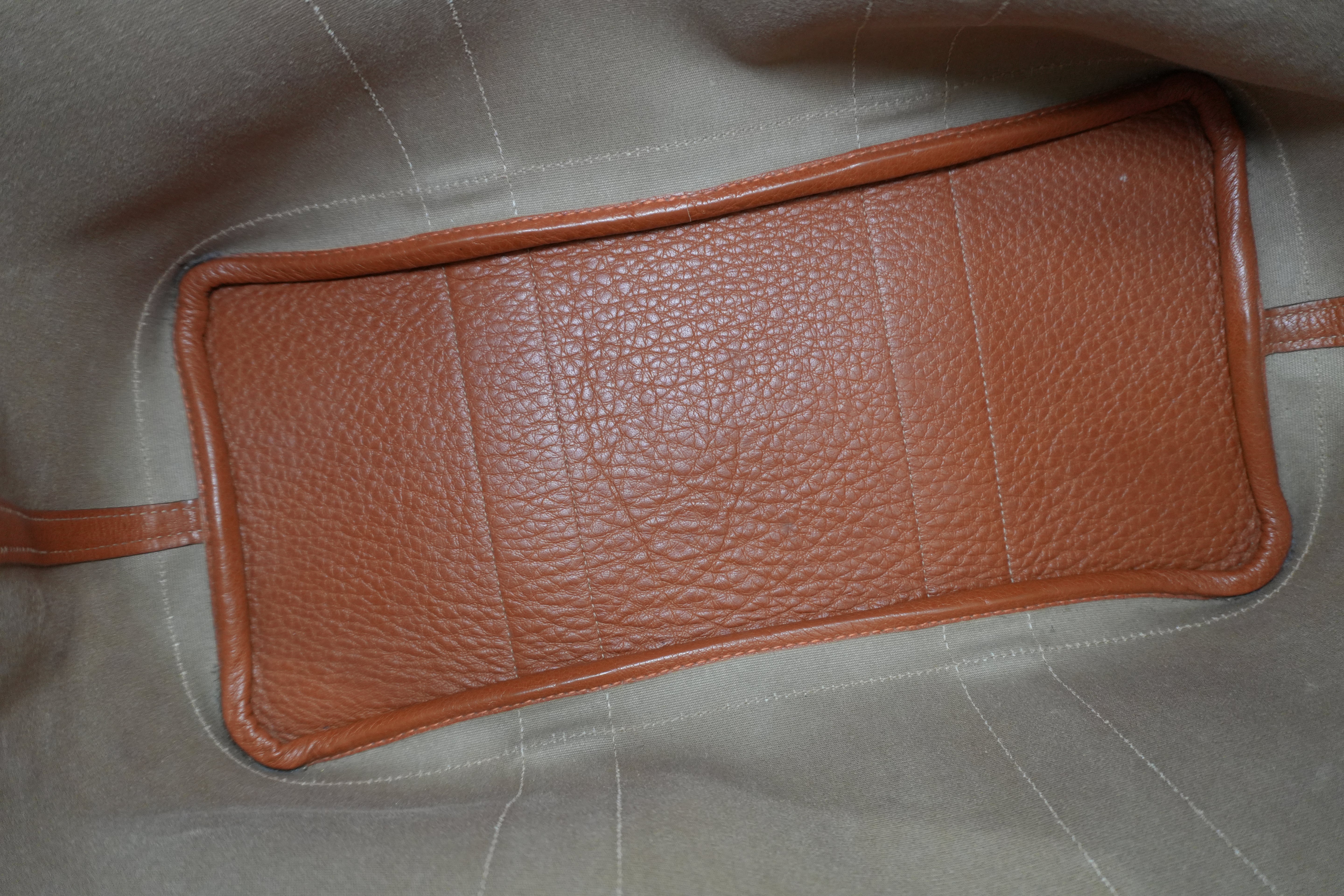 Hermes Garden Party Canvas Orange Used