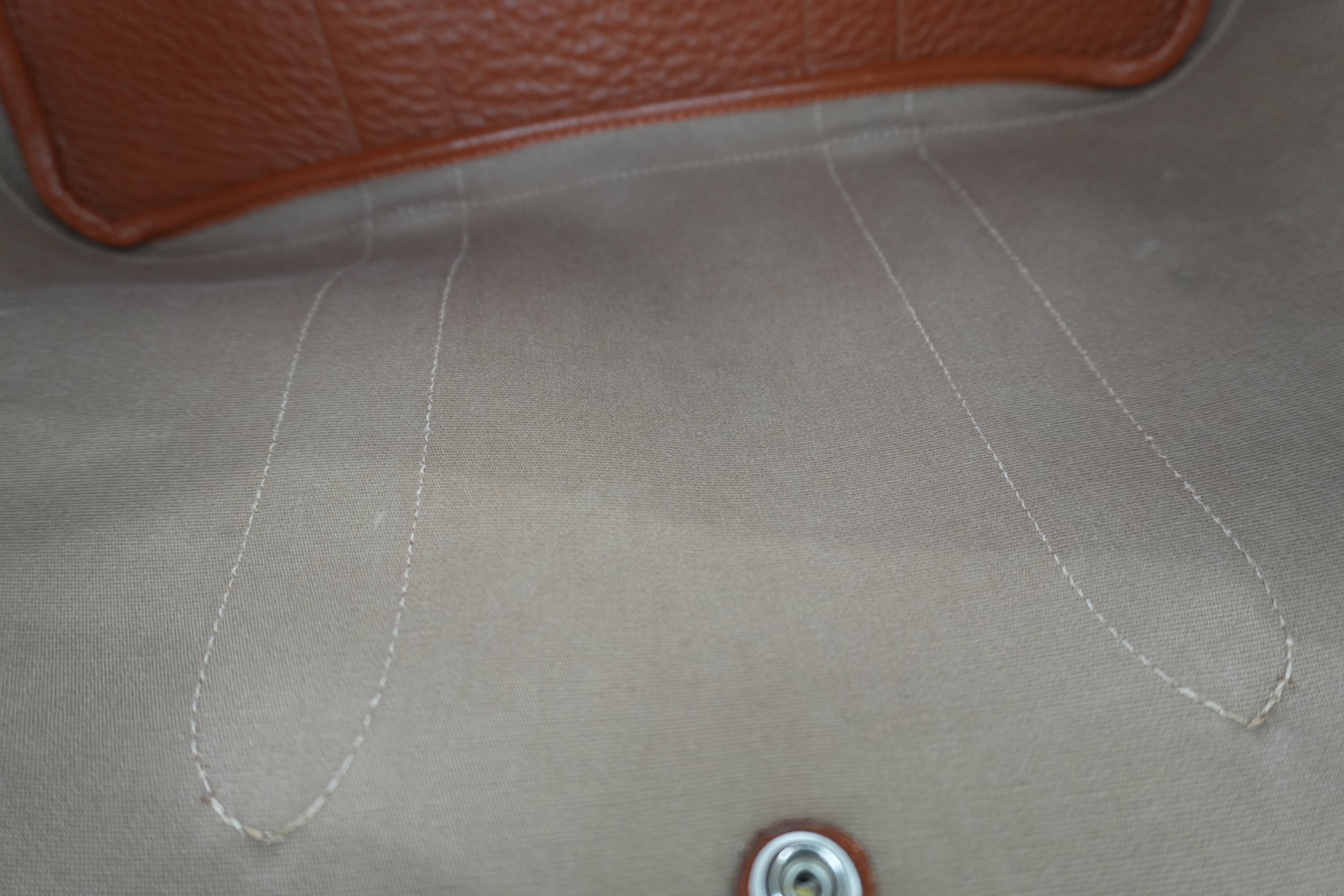 Hermes Garden Party Canvas Orange Used