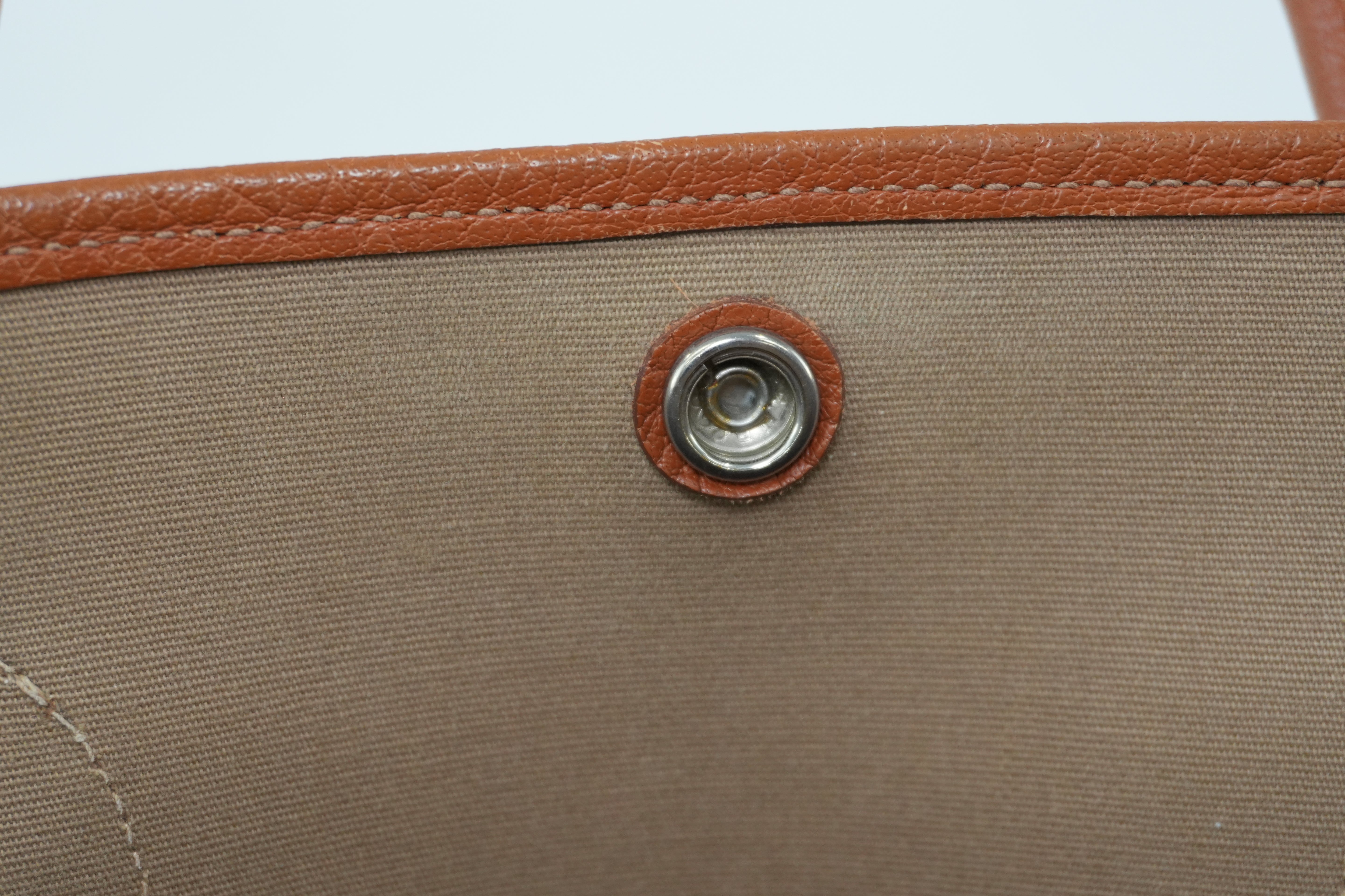 Hermes Garden Party Canvas Orange Used