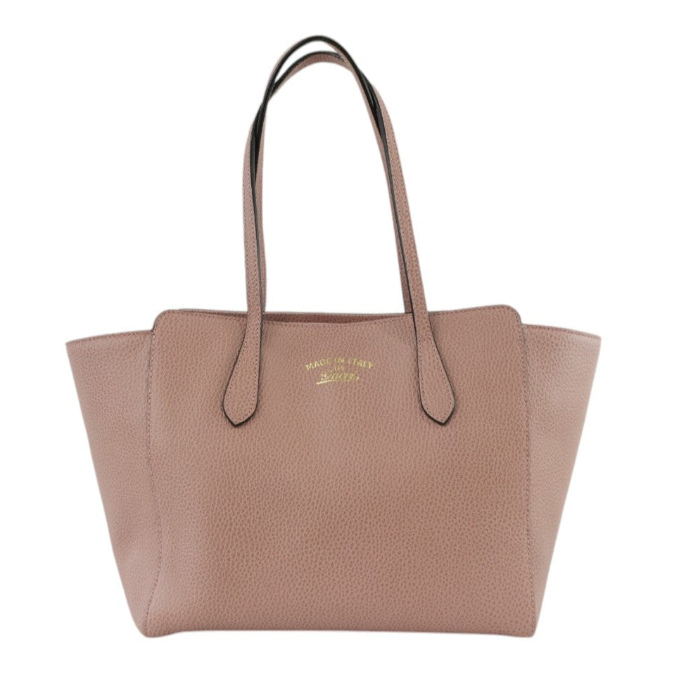 Gucci Swing Tote Bag Pink Leather Used