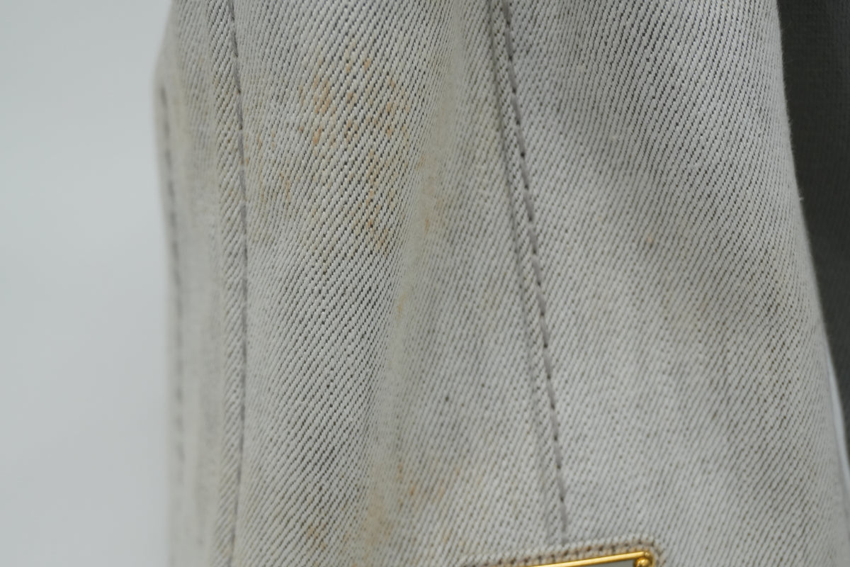 Pre-Owned Prada Fabric Canvas two Way Canapa Shoulder Bag Gray