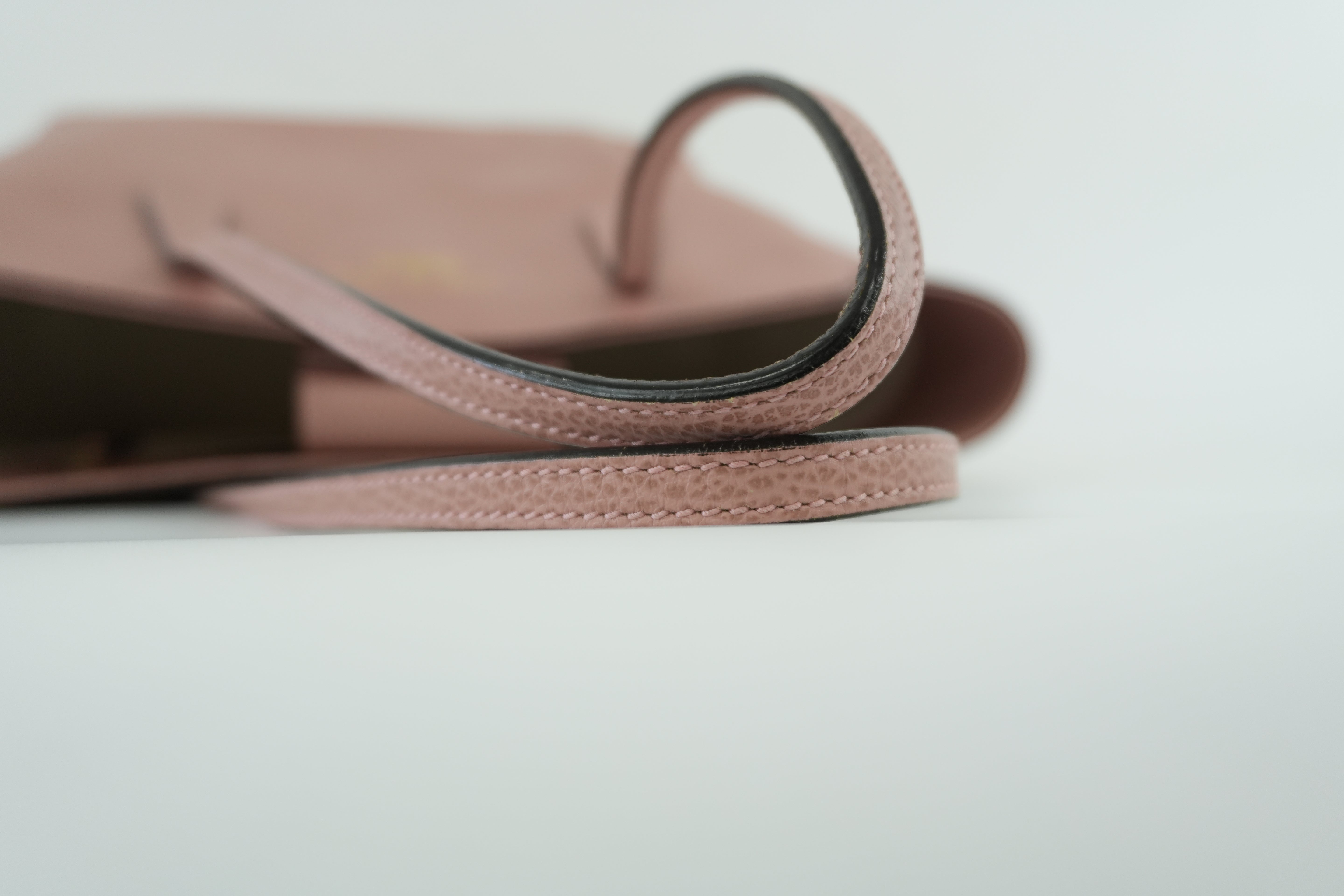 Gucci Swing Tote Bag Pink Leather Used