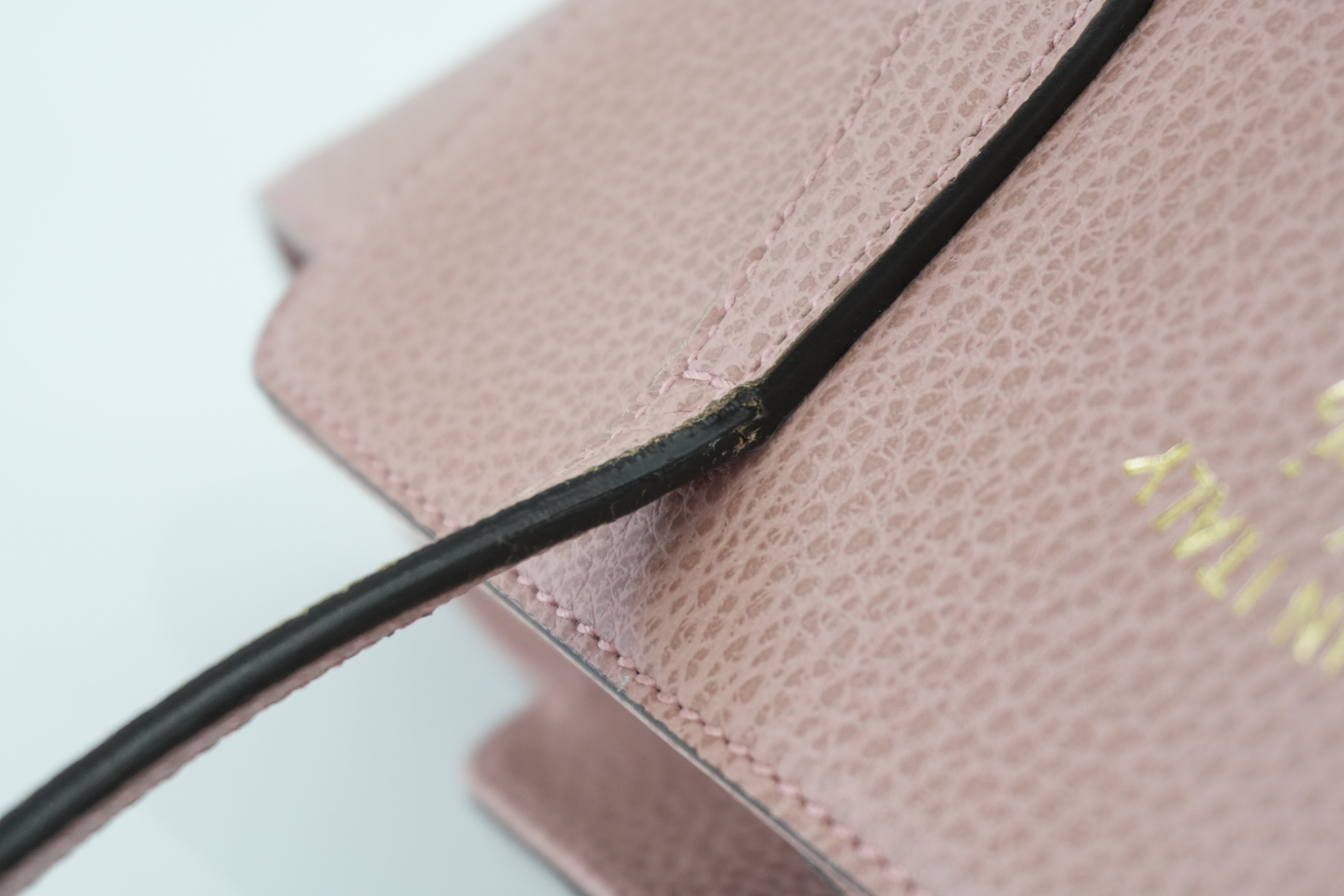 Gucci Swing Tote Bag Pink Leather Used