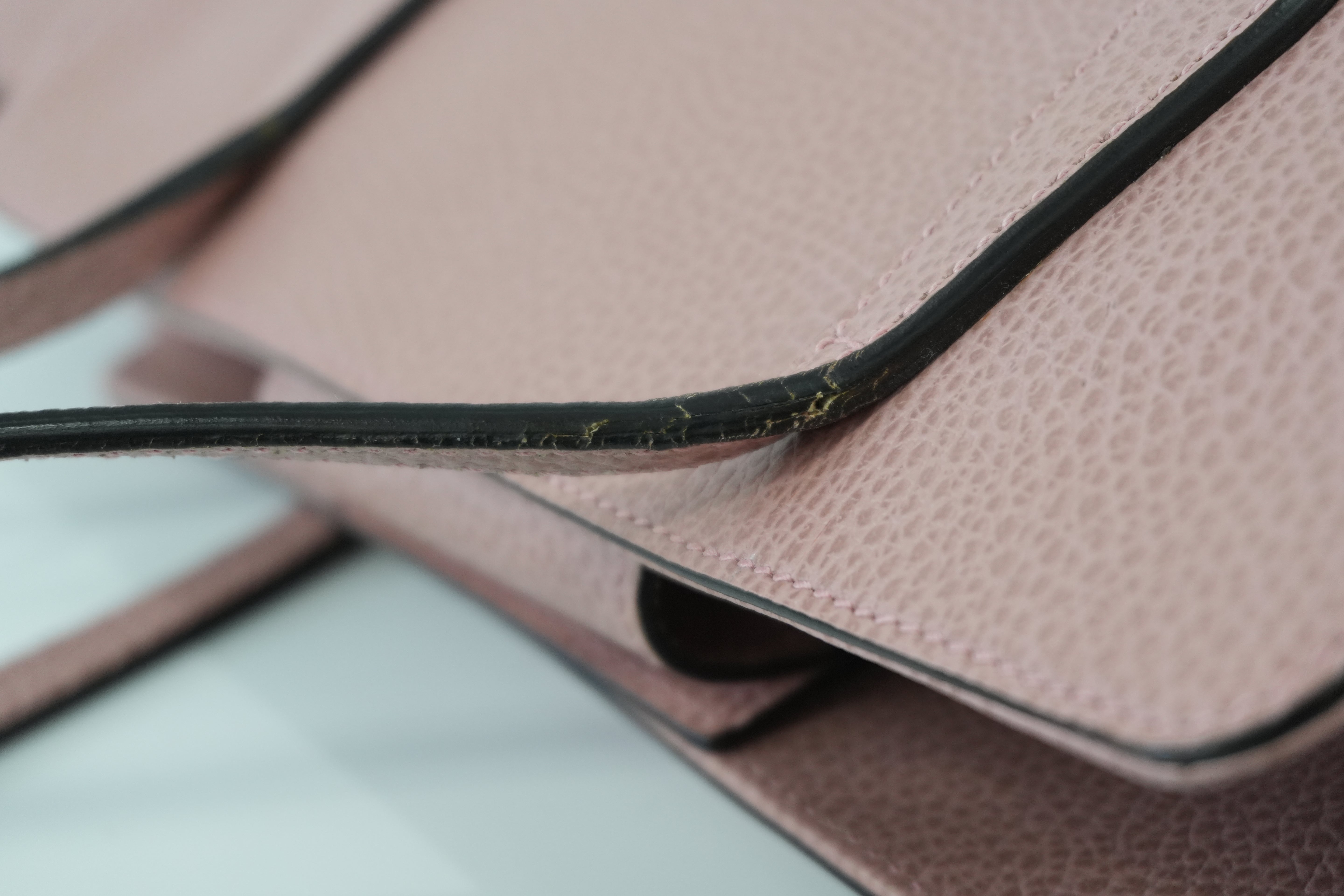 Gucci Swing Tote Bag Pink Leather Used