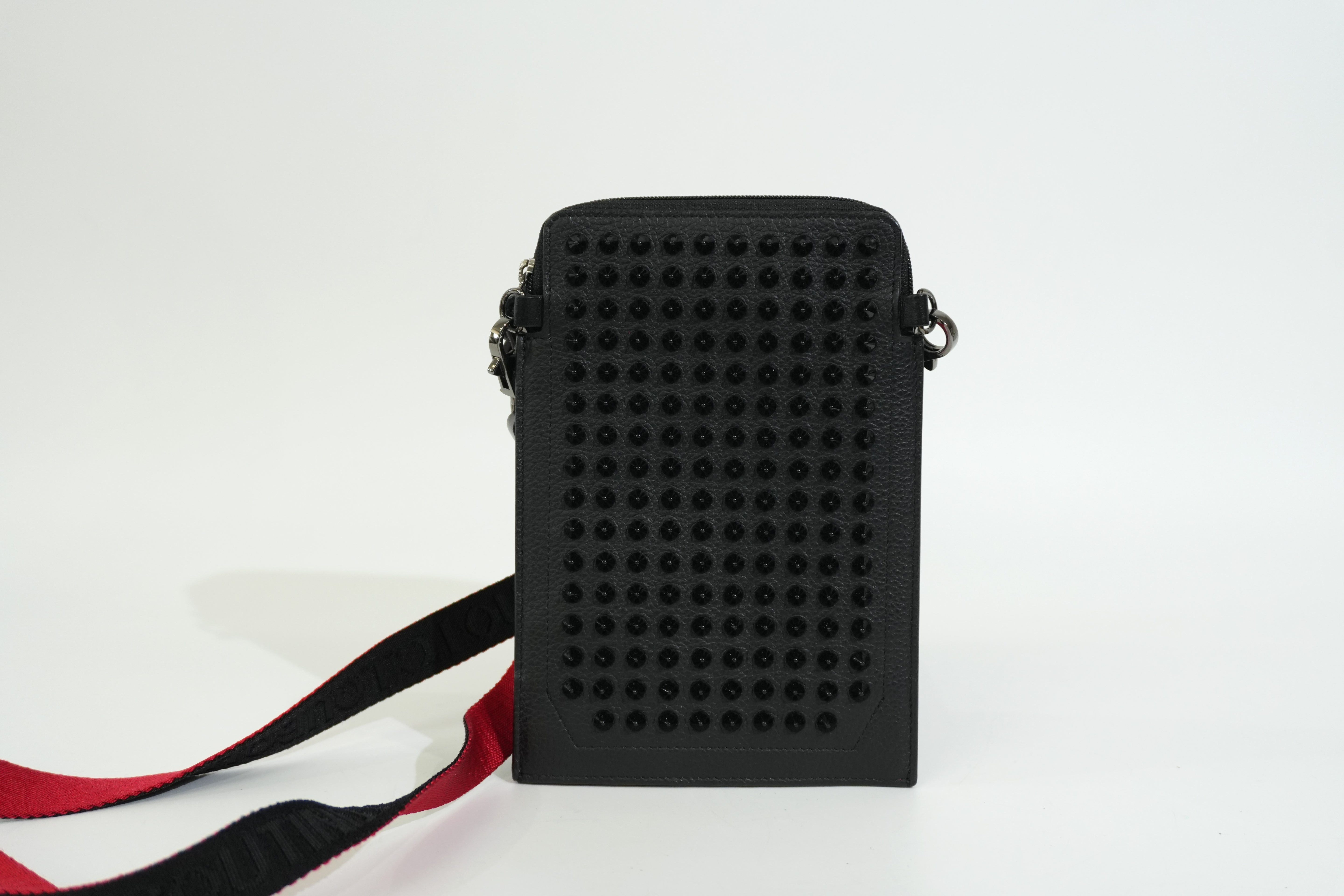 Pre-owned Louboutin Studded Crossbody Bag Black