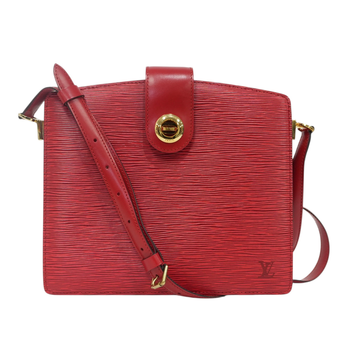 Louis Vuitton Epi Capuchin Shoulder Bag Red