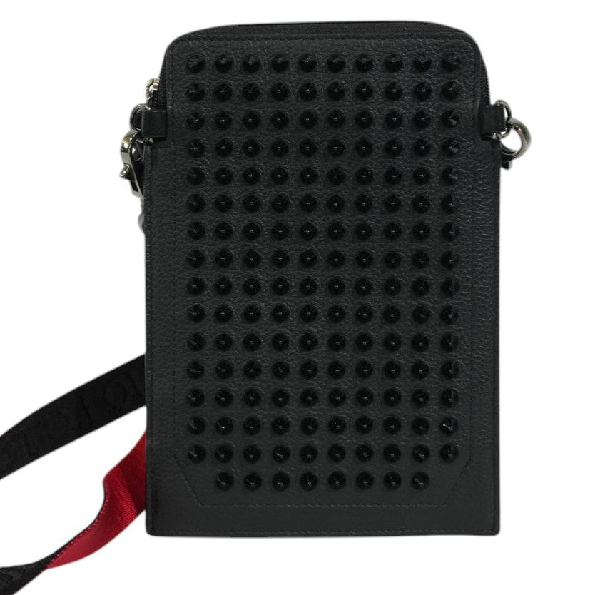 Pre-owned Louboutin Studded Crossbody Bag Black