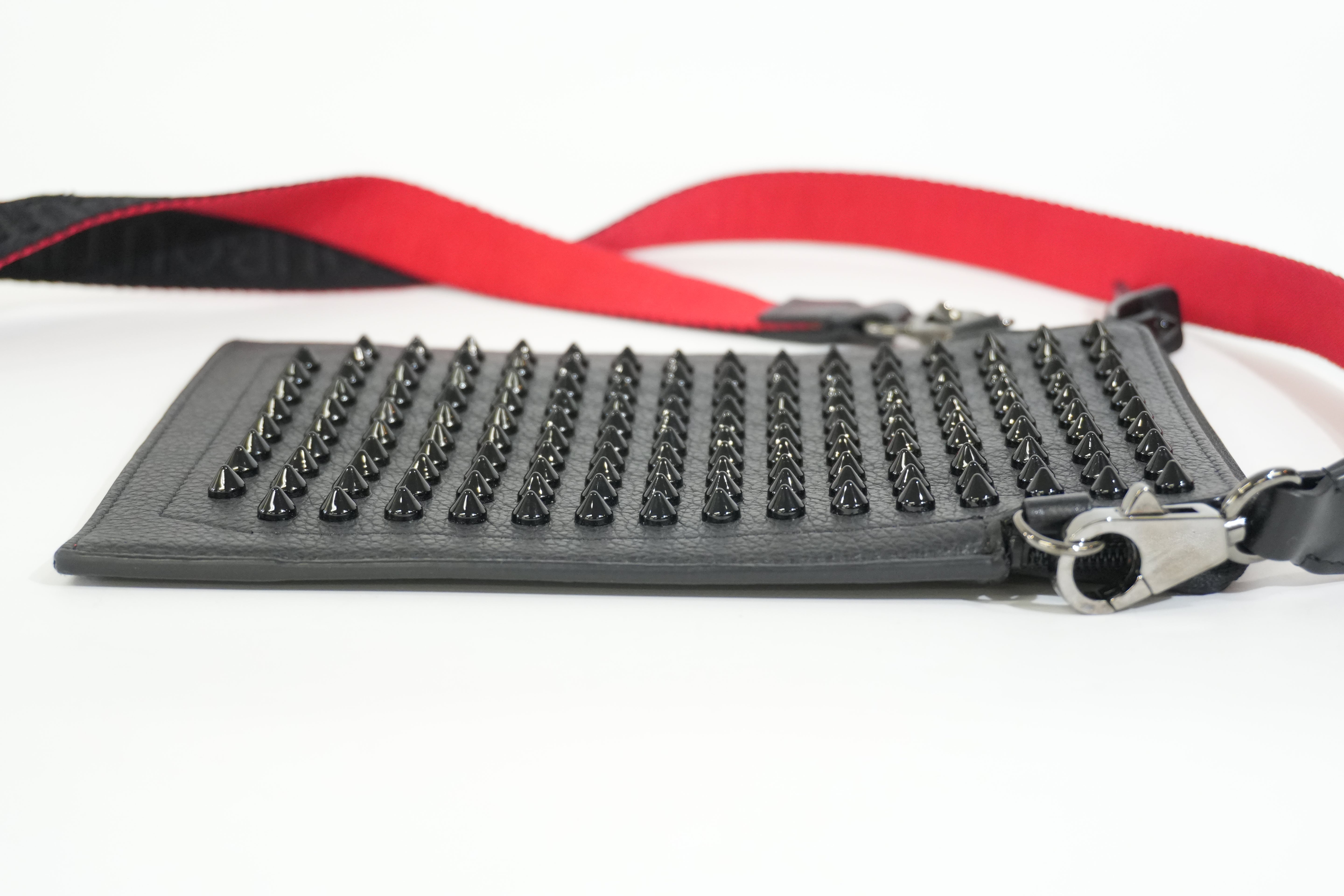 Pre-owned Louboutin Studded Crossbody Bag Black