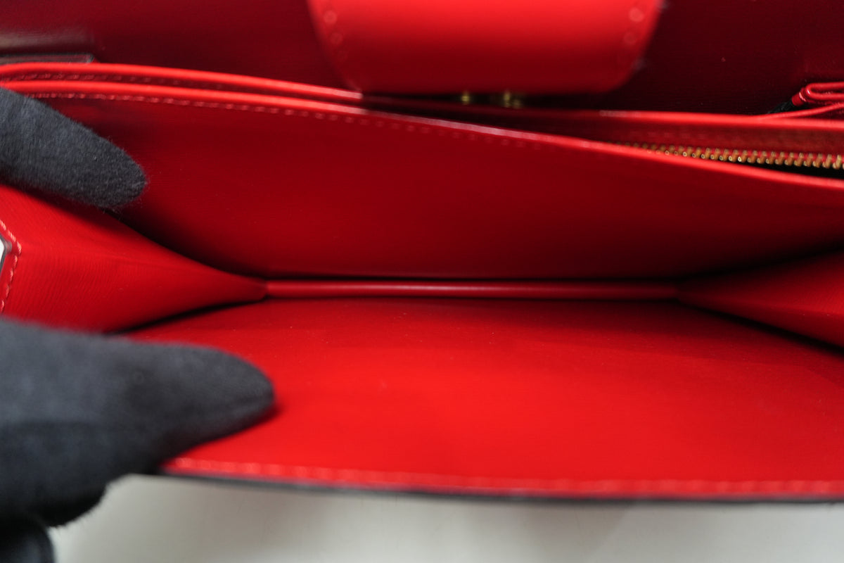 Louis Vuitton Epi Capuchin Shoulder Bag Red