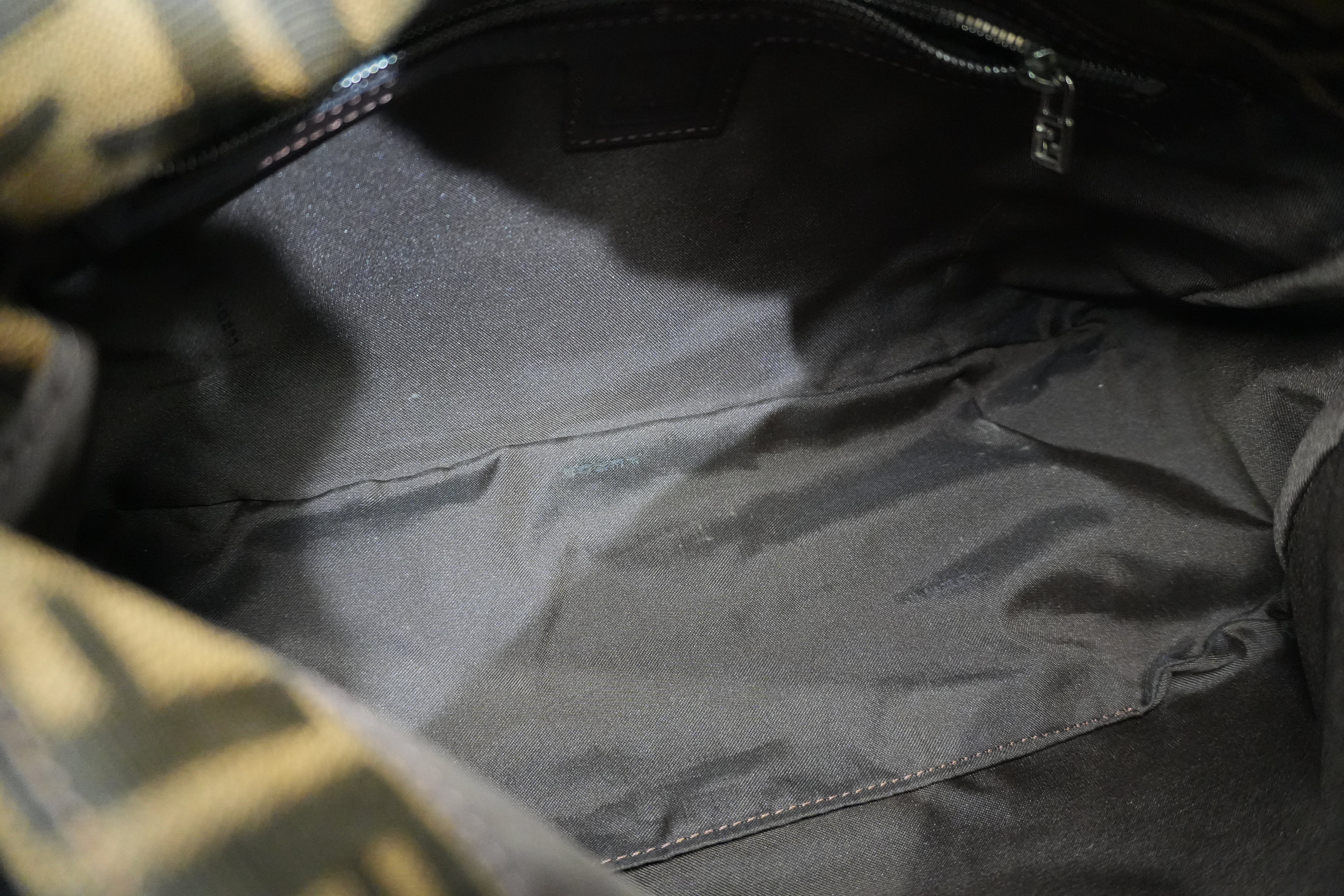 Pre-owned Fendi Zucca Mamma Baguette Handbag Brown