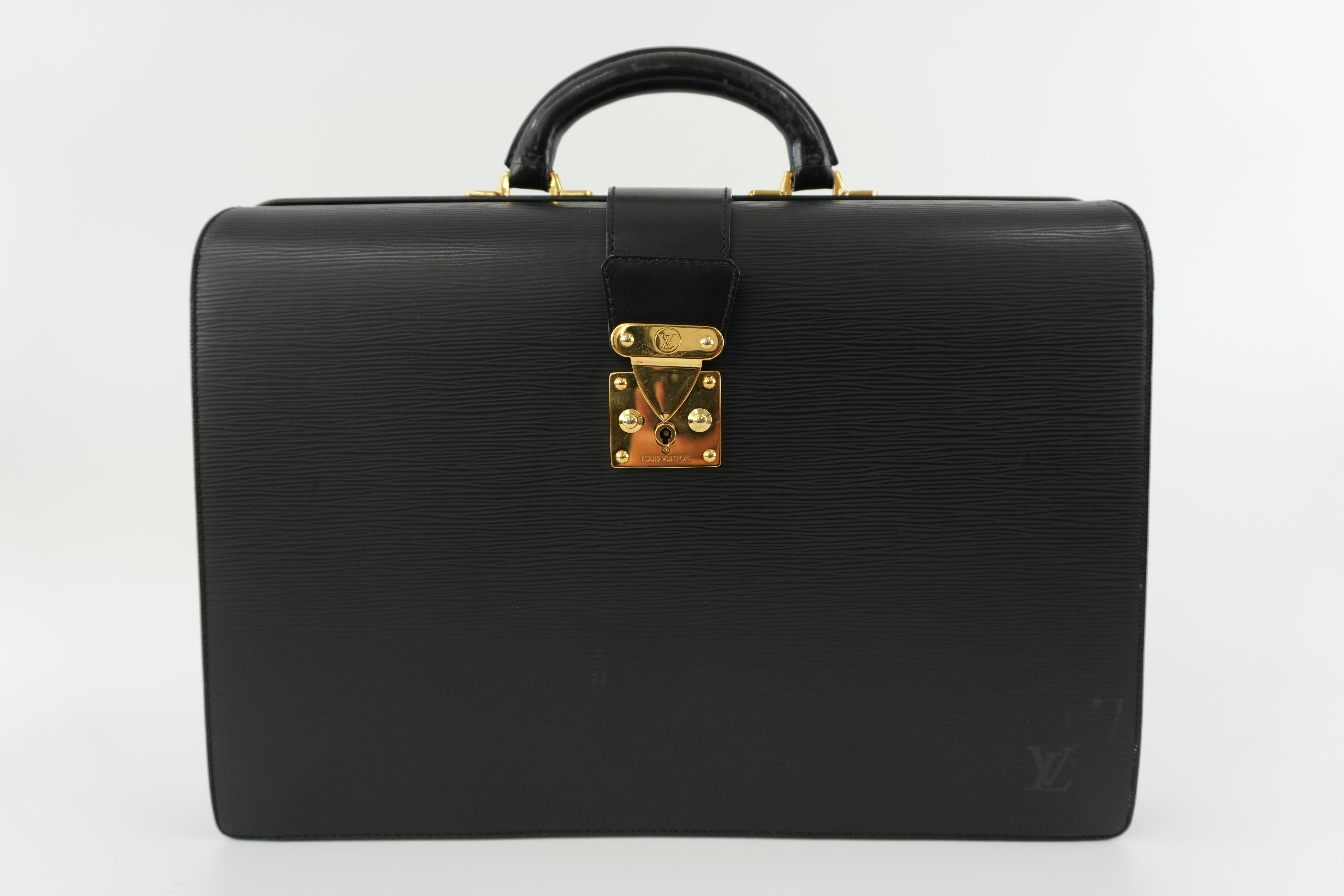 Louis Vuitton Briefcase Epi Black Used