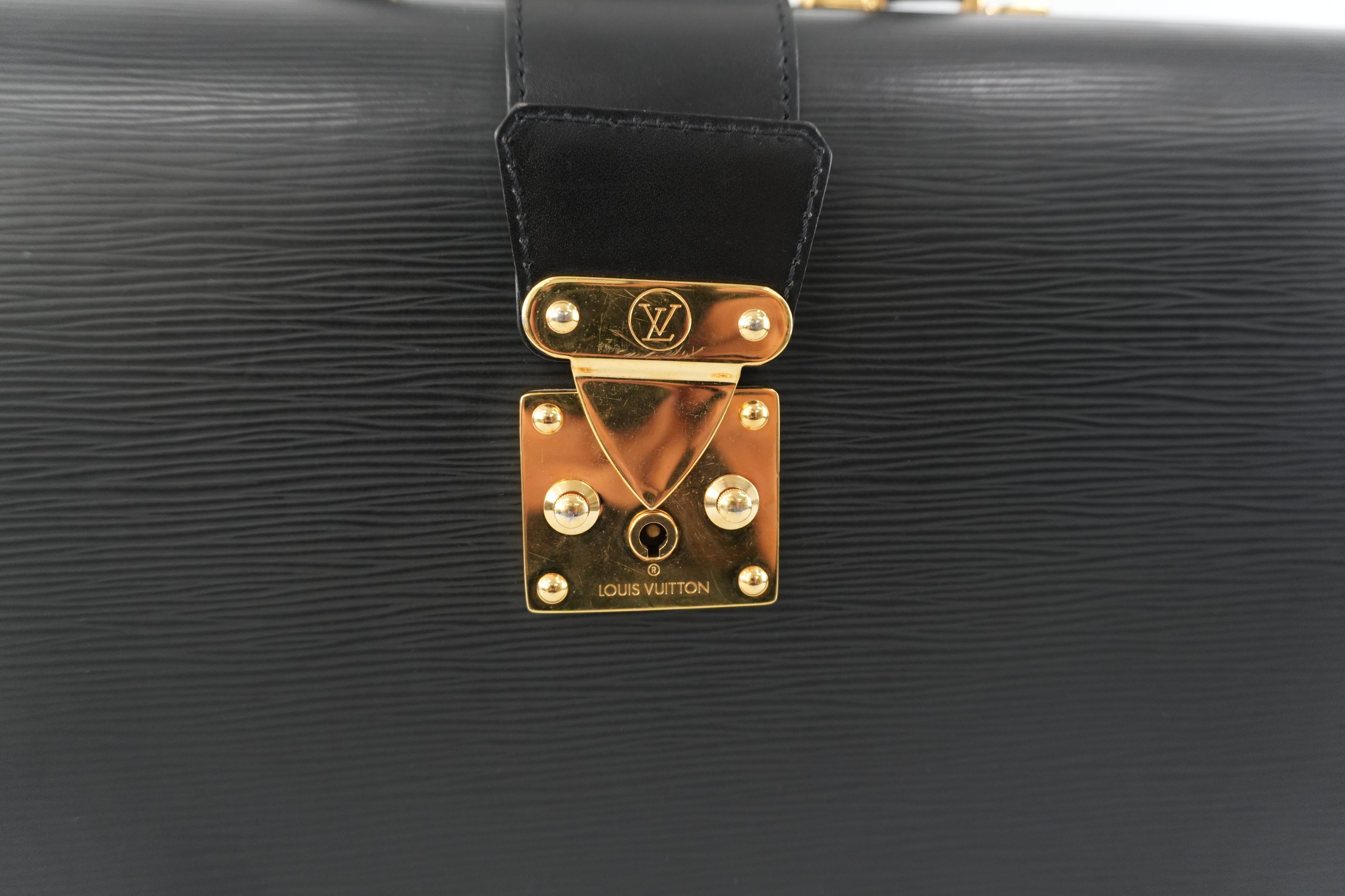 Louis Vuitton Briefcase Epi Black Used