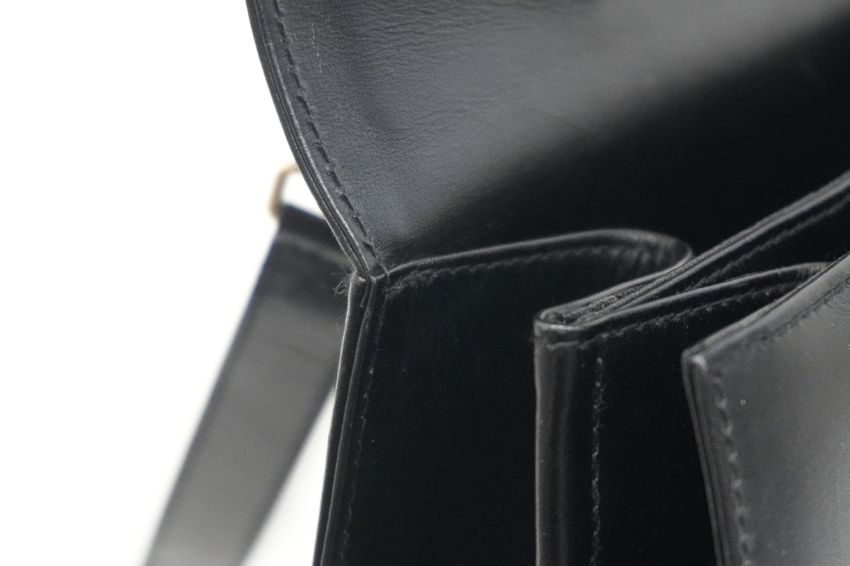 Pre-Owned Ferragamo Gancini Top Handle Two Way Black