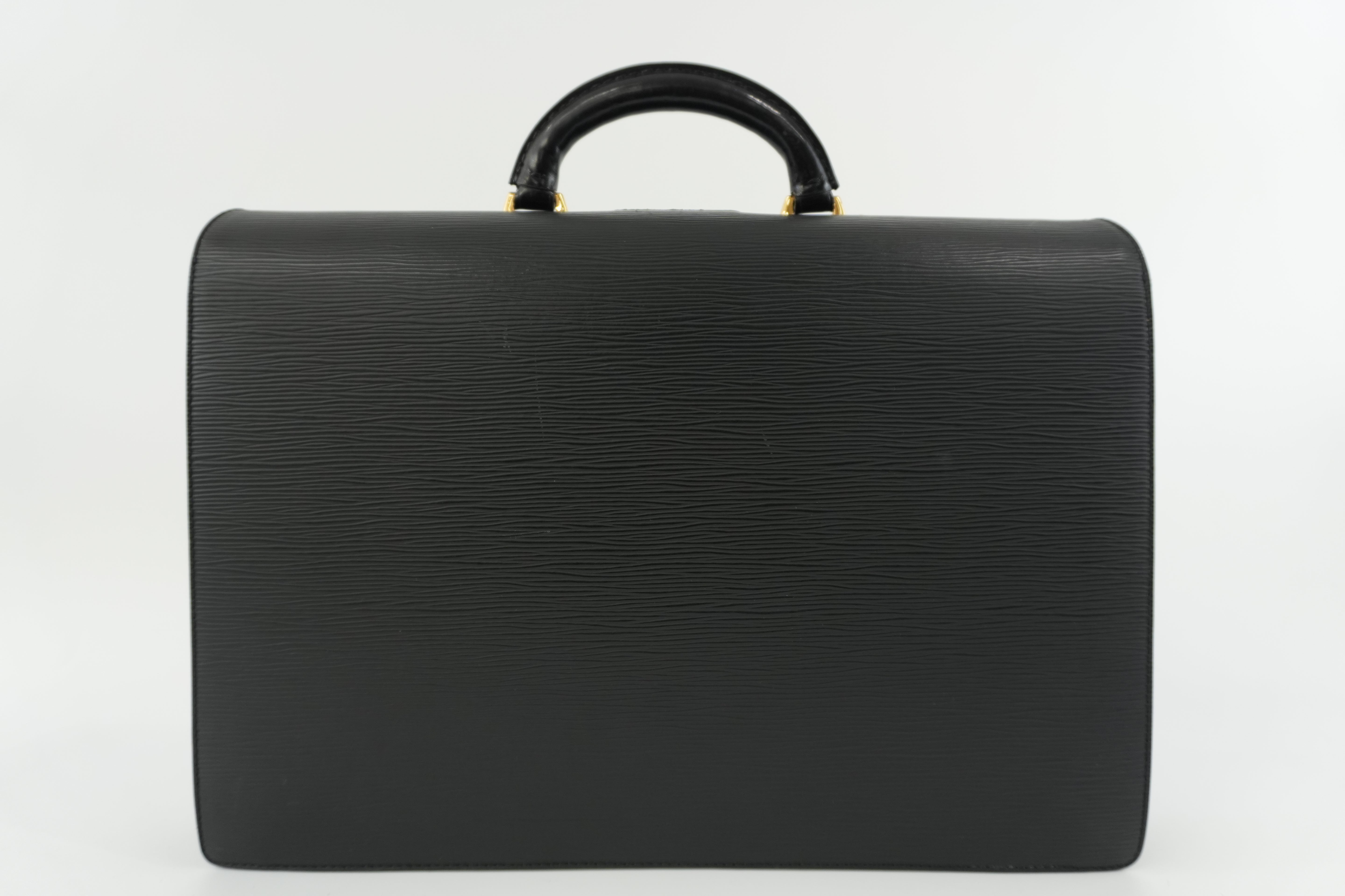 Louis Vuitton Briefcase Epi Black Used